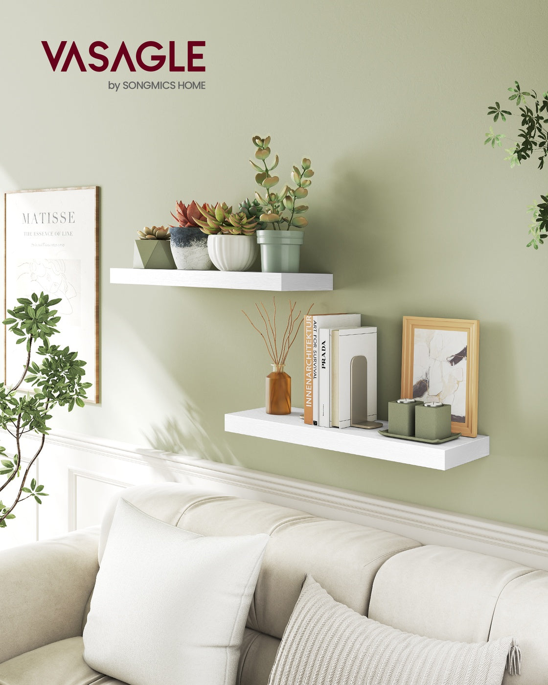 Schwebendes Wandregal Für Bilderrahmen - Schmales Wandboard - Für Wohnzimmer Und Flur