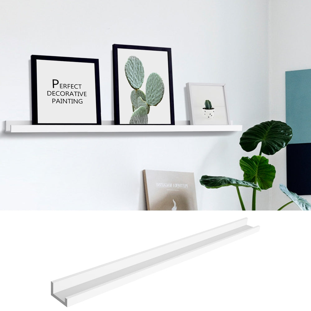 Schwebendes Wandregal – Fotoregal – 110 cm Weiß