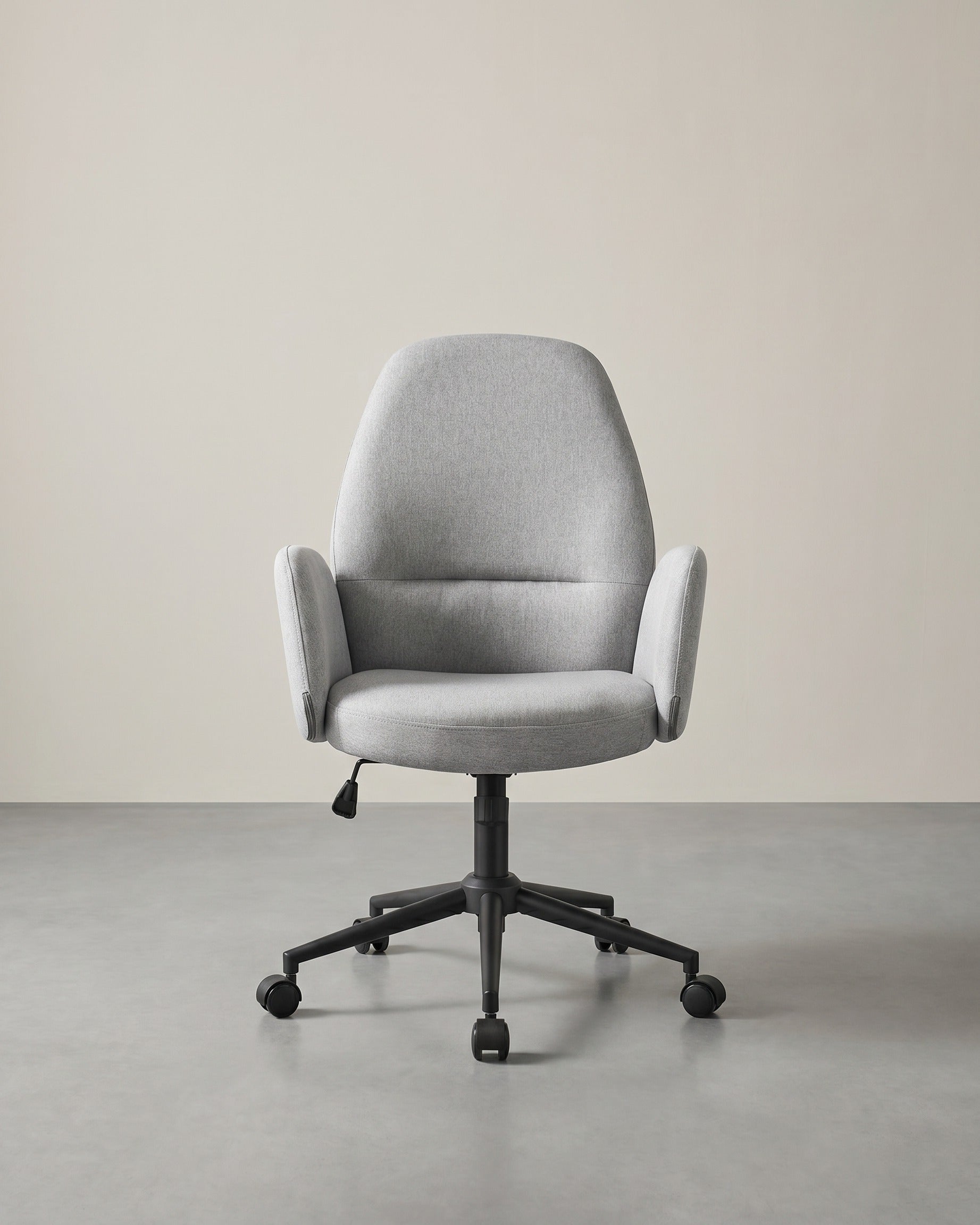 Ergonomischer Bürostuhl – Atmungsaktives Leinen-Mischgewebe – Verstellbar – Modernes Design – Bis 150 kg belastbar – Grau