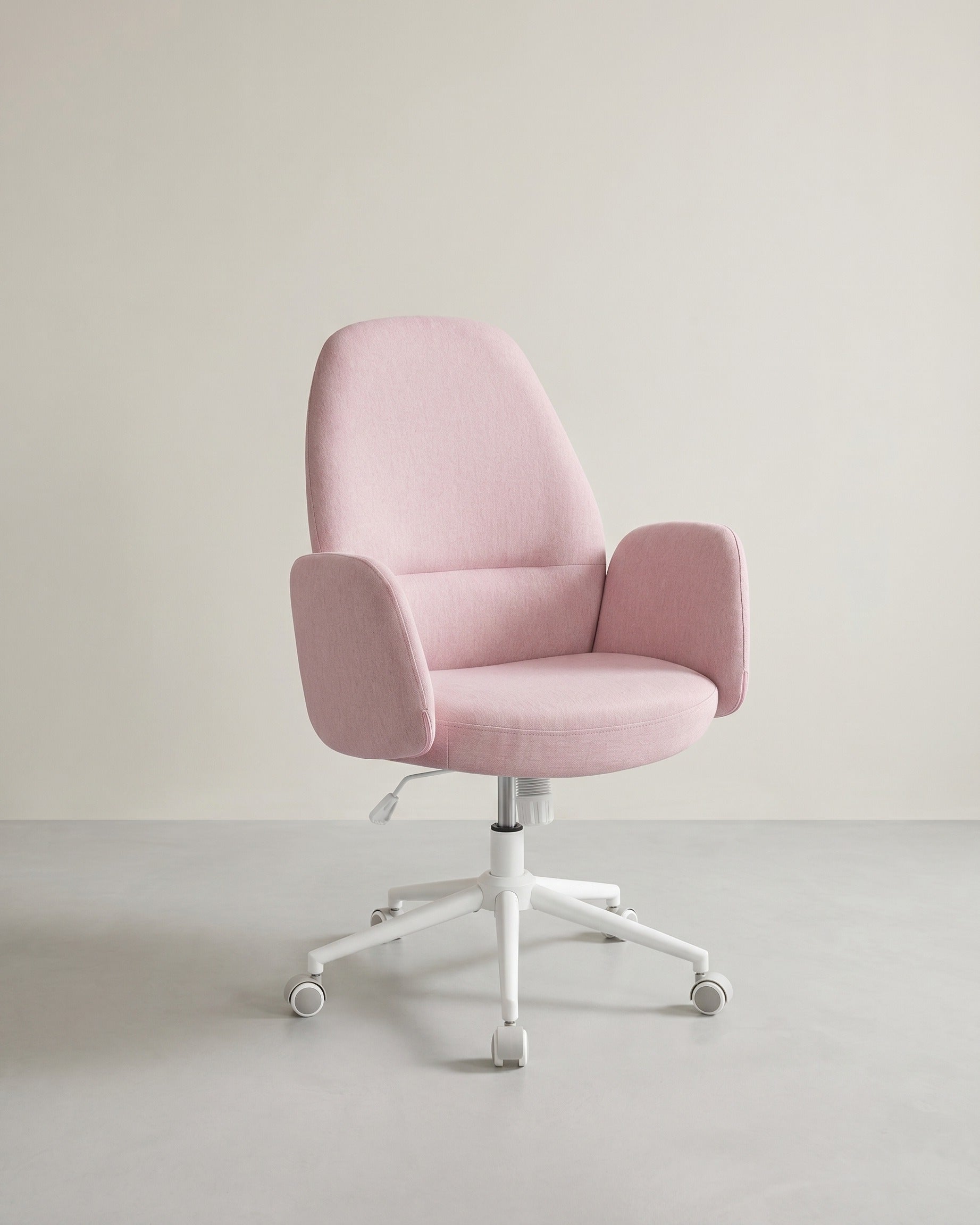 Ergonomischer Bürostuhl – Atmungsaktives Leinen-Mischgewebe – Verstellbar – Modernes Design – Bis 150 kg belastbar – Rosa