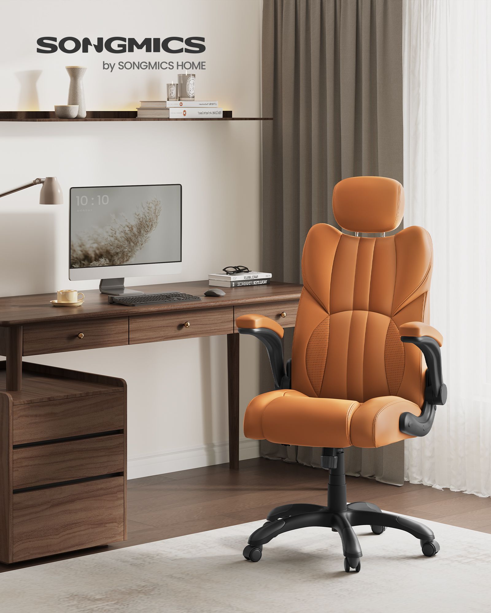 Ergonomischer Regiestuhl - Bürostuhl Leder - Belastbar bis 150 kg