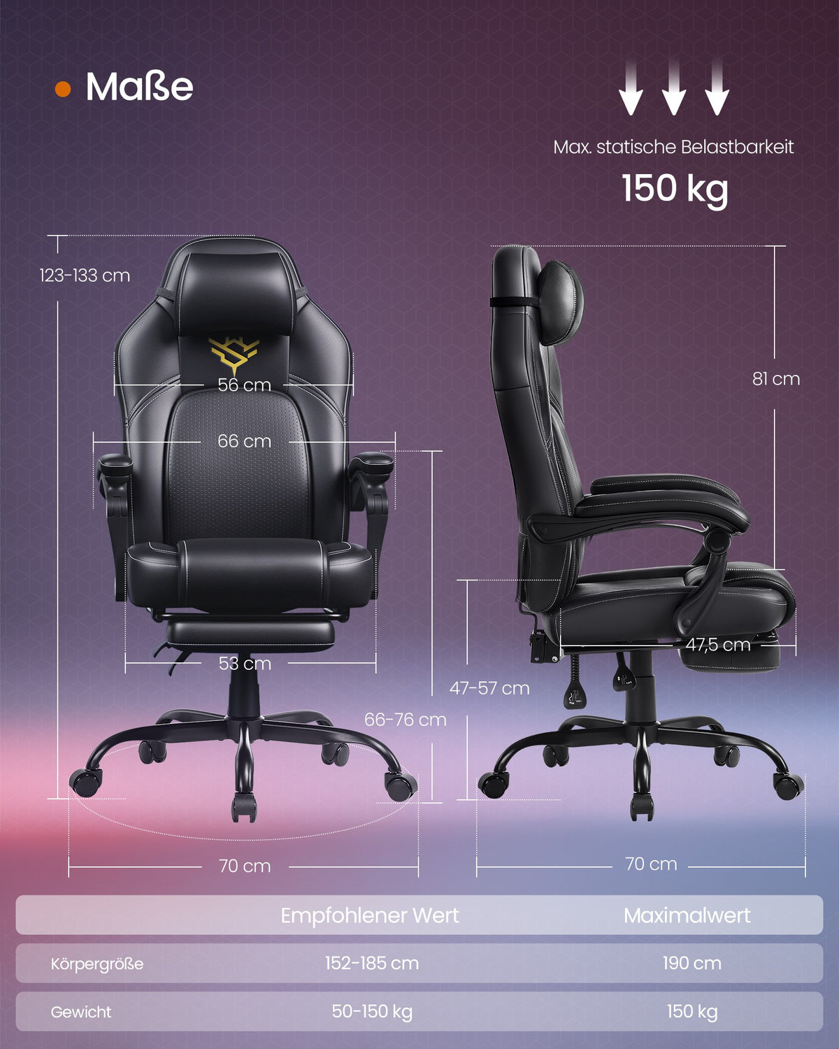Gaming-Stuhl – höhenverstellbar – ultimativer Komfort