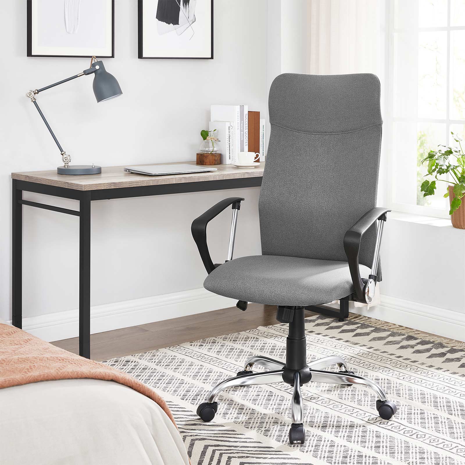 Ergonomischer Bürostuhl – bequeme Stoffpolsterung – verstellbar