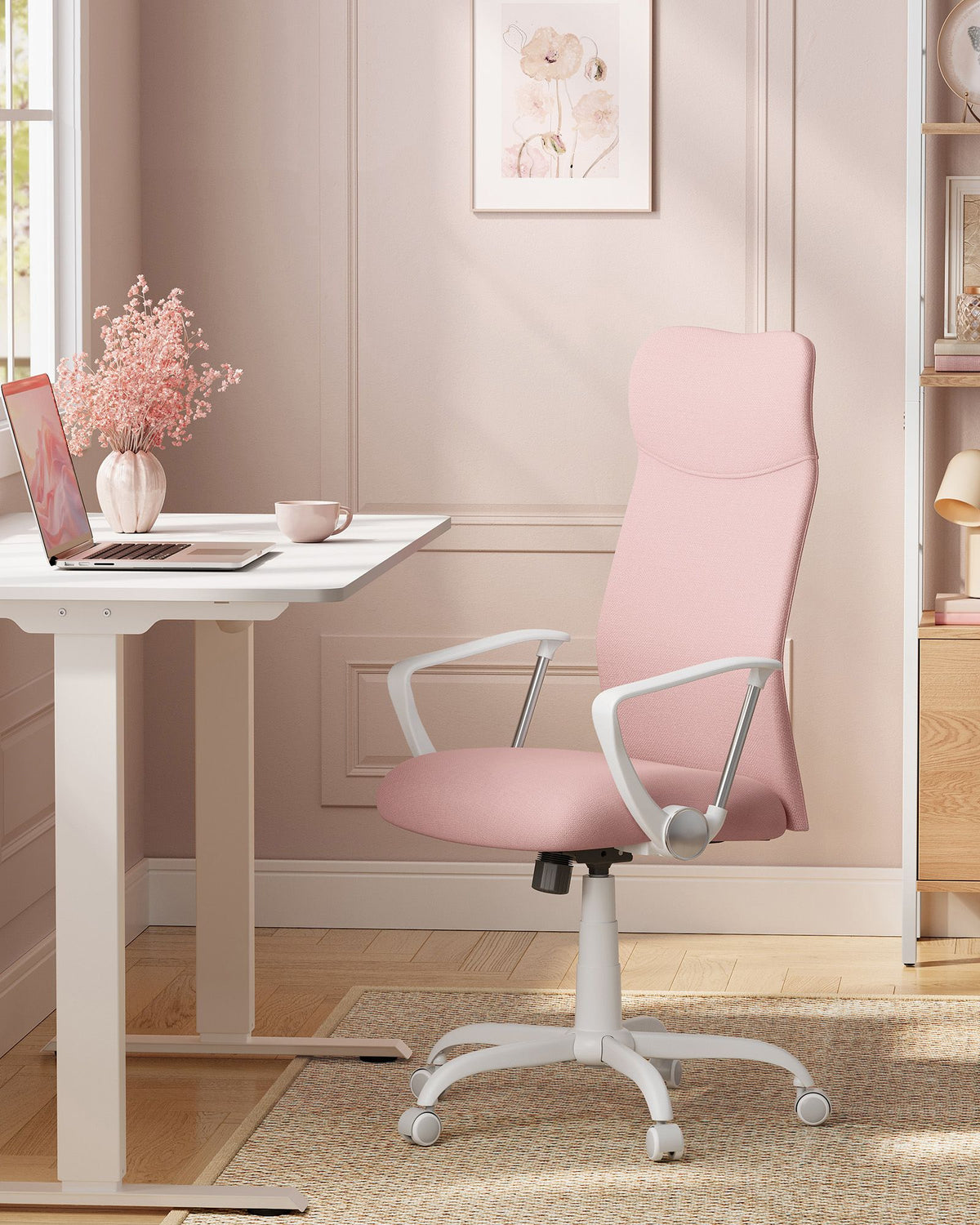 Ergonomischer Bürostuhl – bequeme Stoffpolsterung – verstellbar