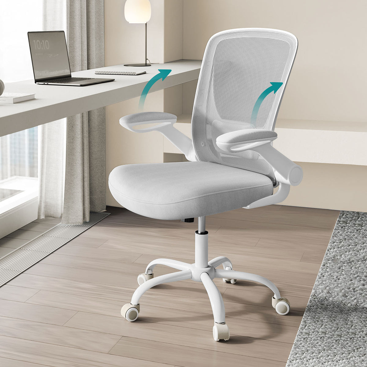 Bürostuhl mit verstellbaren Armlehnen – Ergonomisches Design – Netzrückenlehne