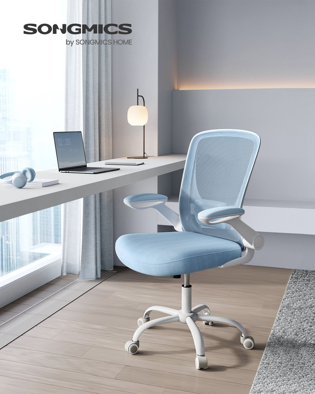 Bürostuhl mit verstellbaren Armlehnen – Ergonomisches Design – Netzrückenlehne