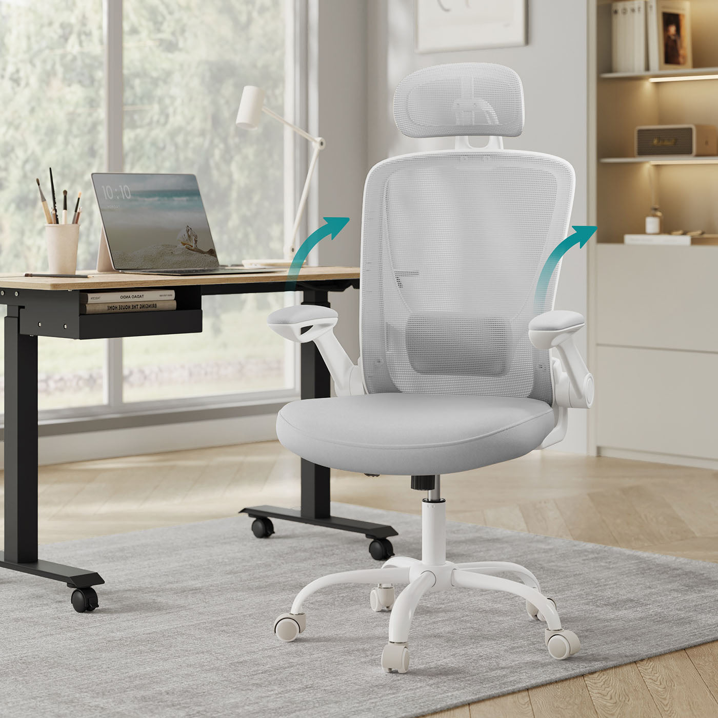 Ergonomischer Bürostuhl mit Kopfstütze – Komfort und Unterstützung