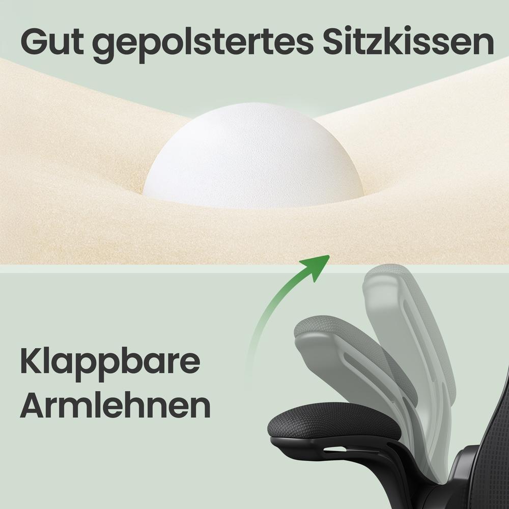 Bürostuhl - Mesh Atmungsaktive Rückenlehne - Mit Wippfunktion - Ergonomisch