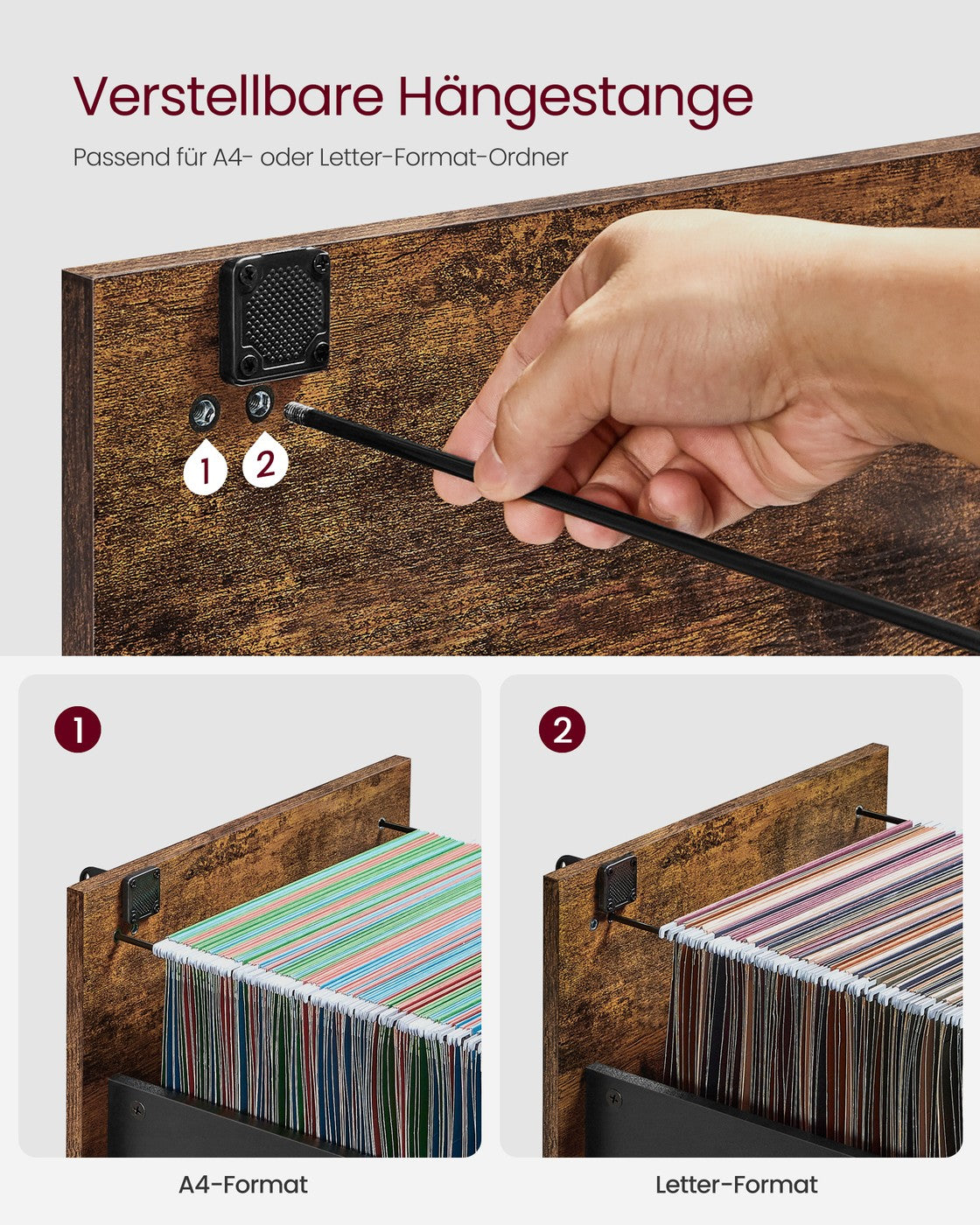 Aktenschrank schmal – mit 3 Schubladen und Schloss – platzsparend – für das Homeoffice