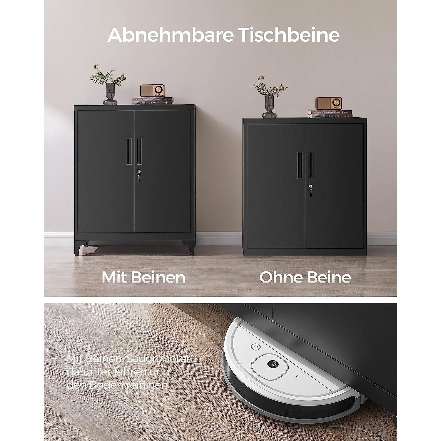 Aufbewahrungsschrank multifunktional – mit verstellbaren Böden – Aktenschrank