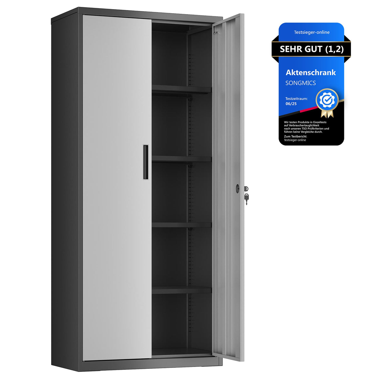 Aktenschrank 180 cm - Stahlschrank - Büroschrank