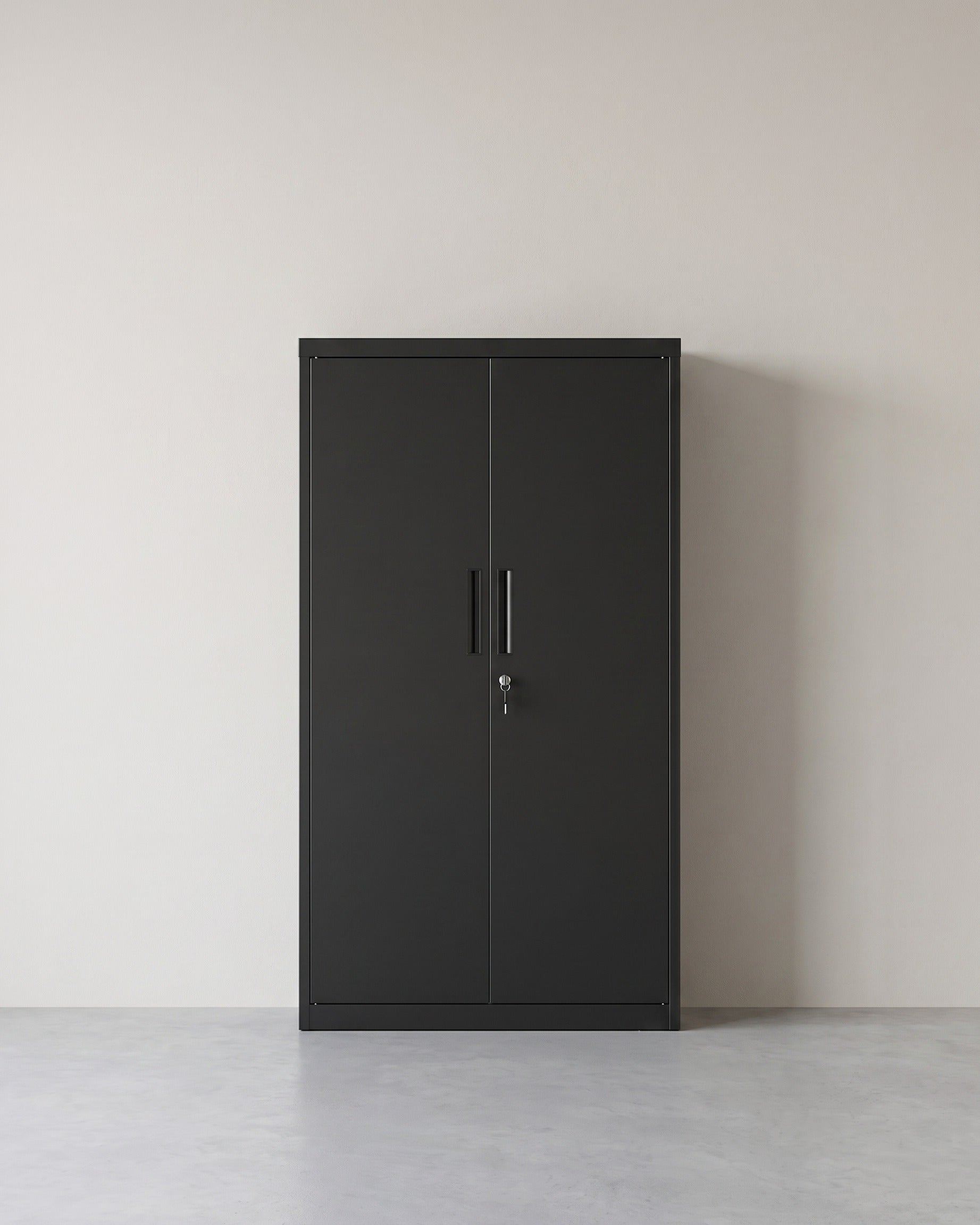 Abschließbarer Aktenschrank - 3 Verstellbare Böden - Büroschrank Aus Stahl