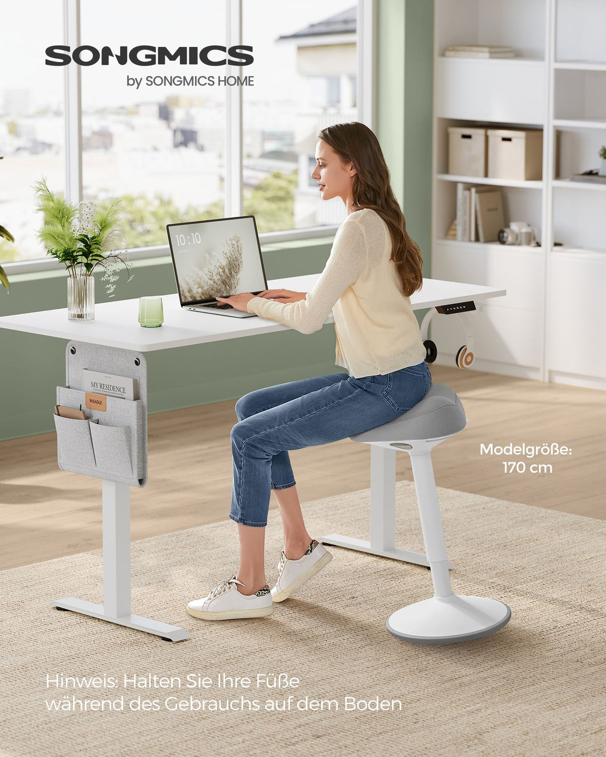 Ergonomischer Sattelhocker – Verstellbares Stahlgestell – Bequemer und aktiver Sitzkomfort