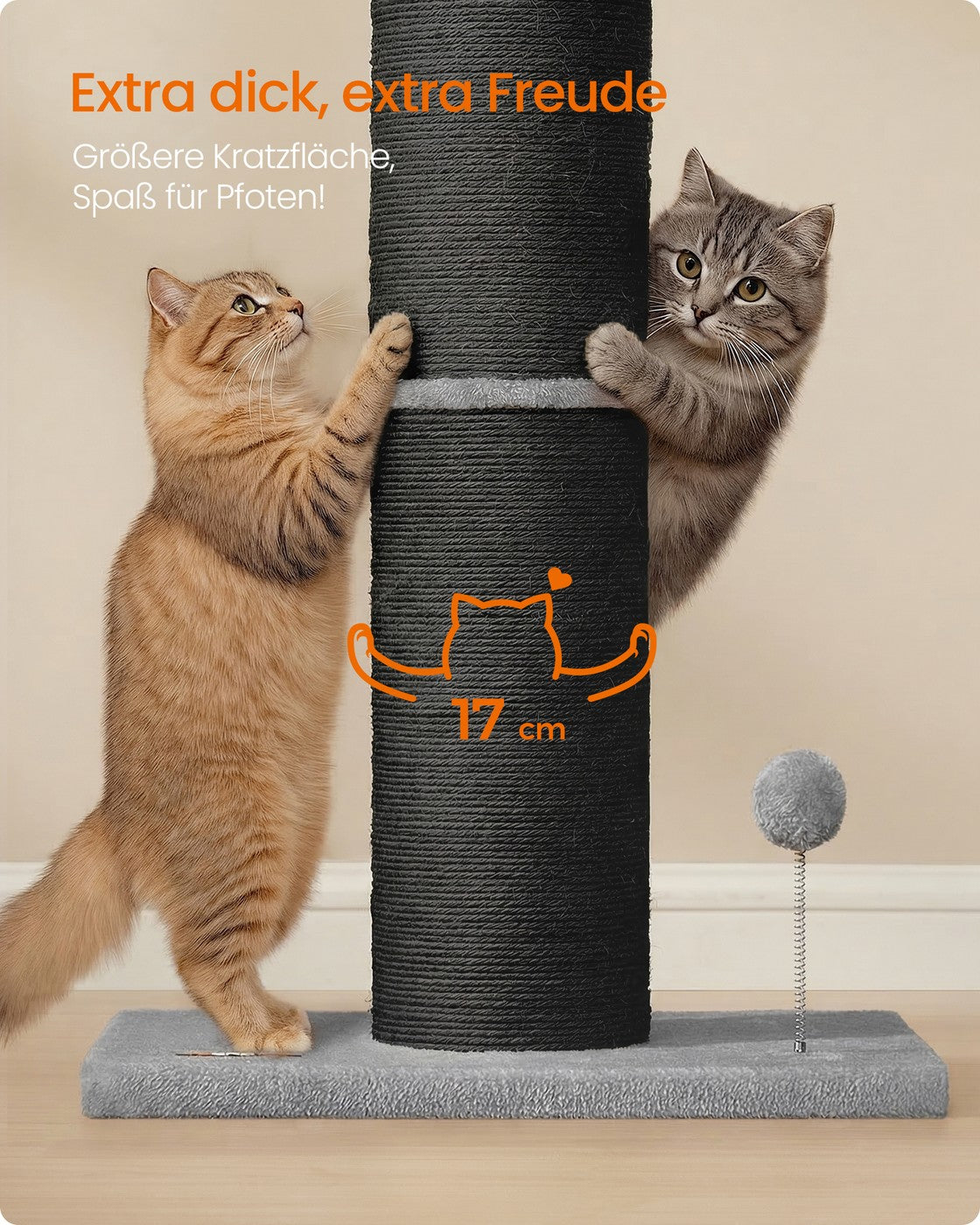 XXL Kratzbaum Mit Sisalstamm Für Katzen
