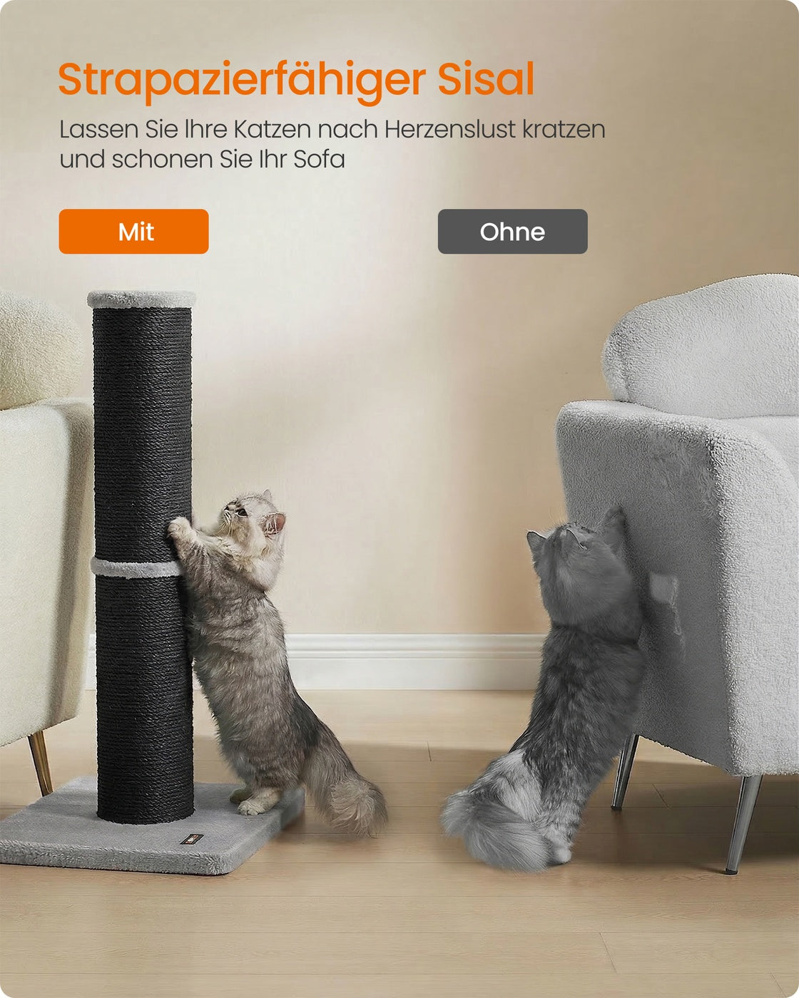 XXL Kratzbaum Mit Sisalstamm Für Katzen