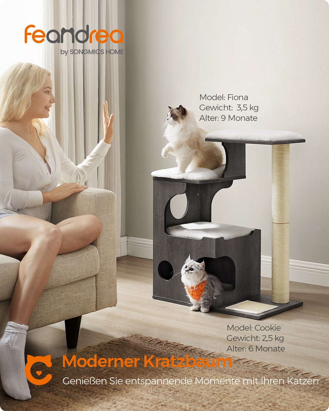 Kompakter Kratzbaum – Stilvoll und praktisch für Ihre Katzen