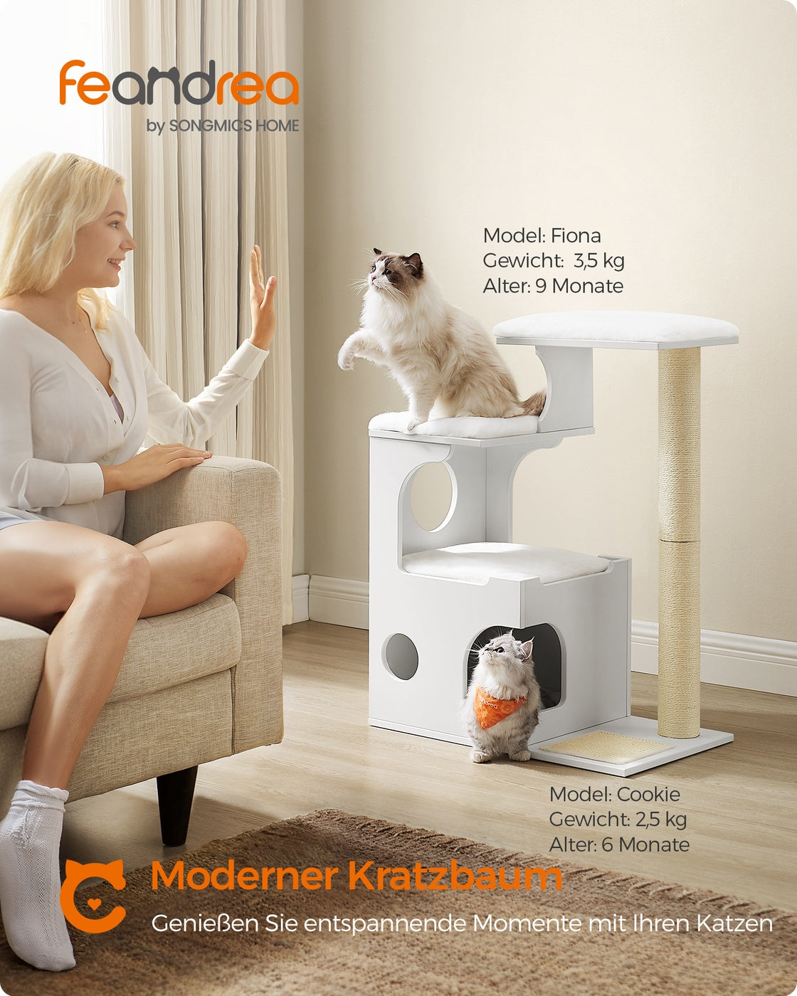 Kompakter Kratzbaum – Stilvoll und praktisch für Ihre Katzen