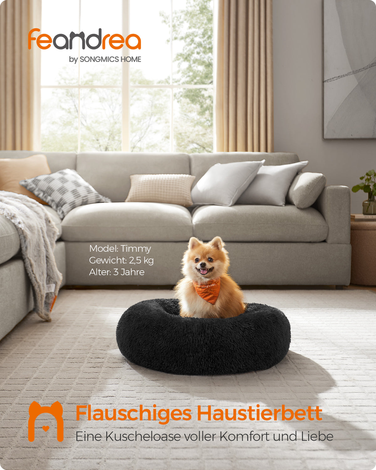 Donutförmiges Hundebett – Extra weich und bequem