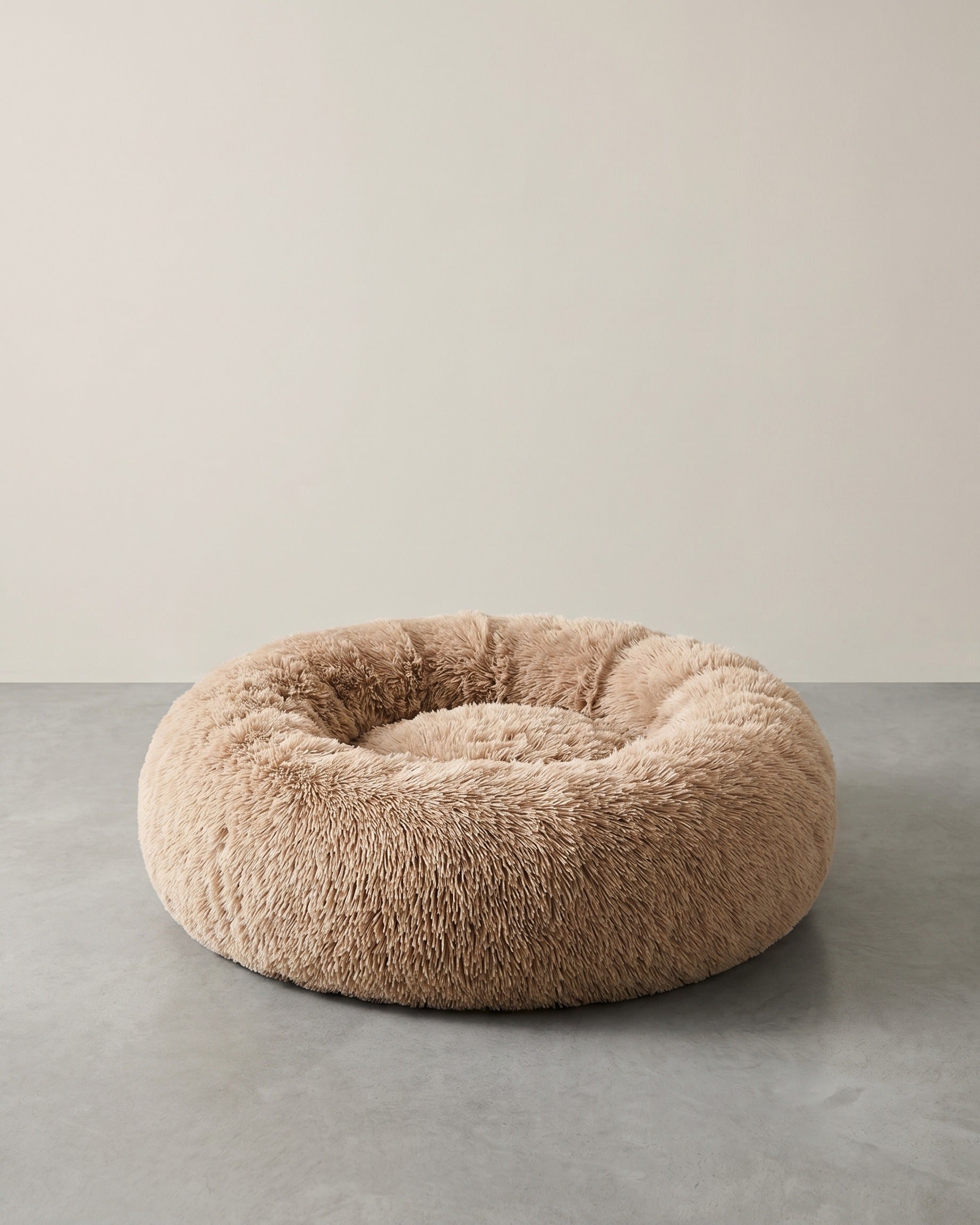 Donutförmiges Hundebett – Extra weich und bequem – Braun
