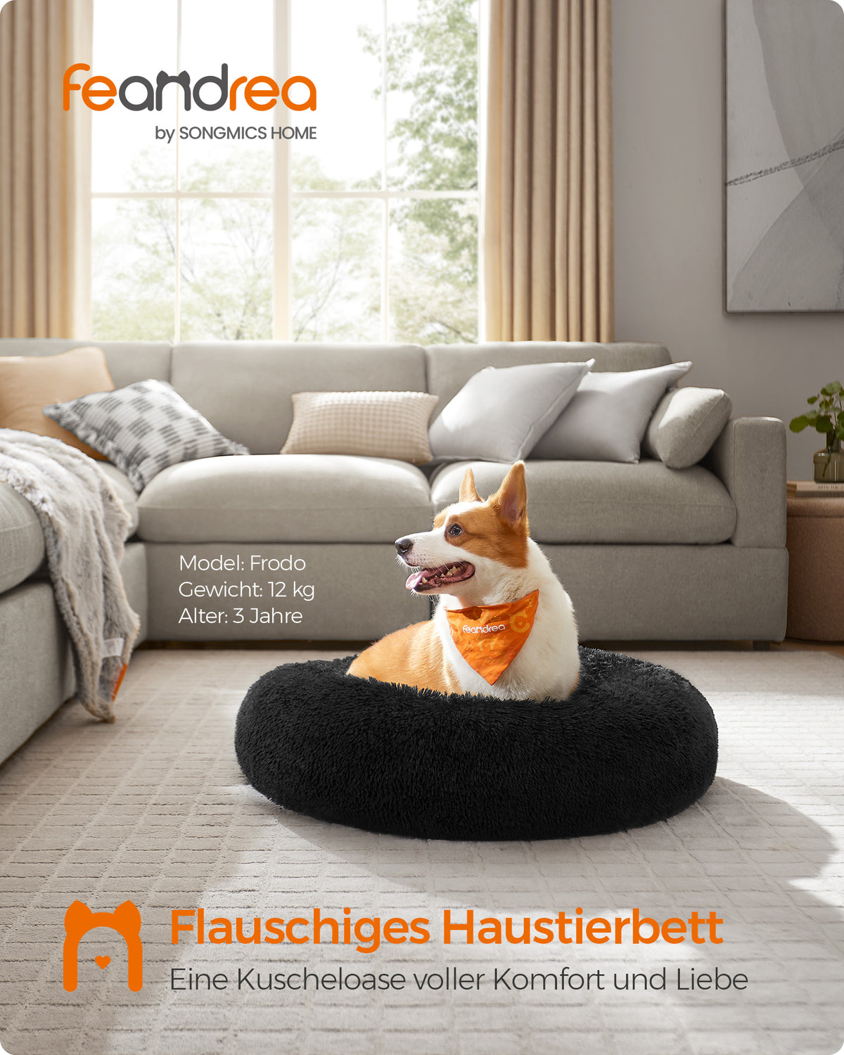 Donutförmiges Hundebett – Extra weich und bequem
