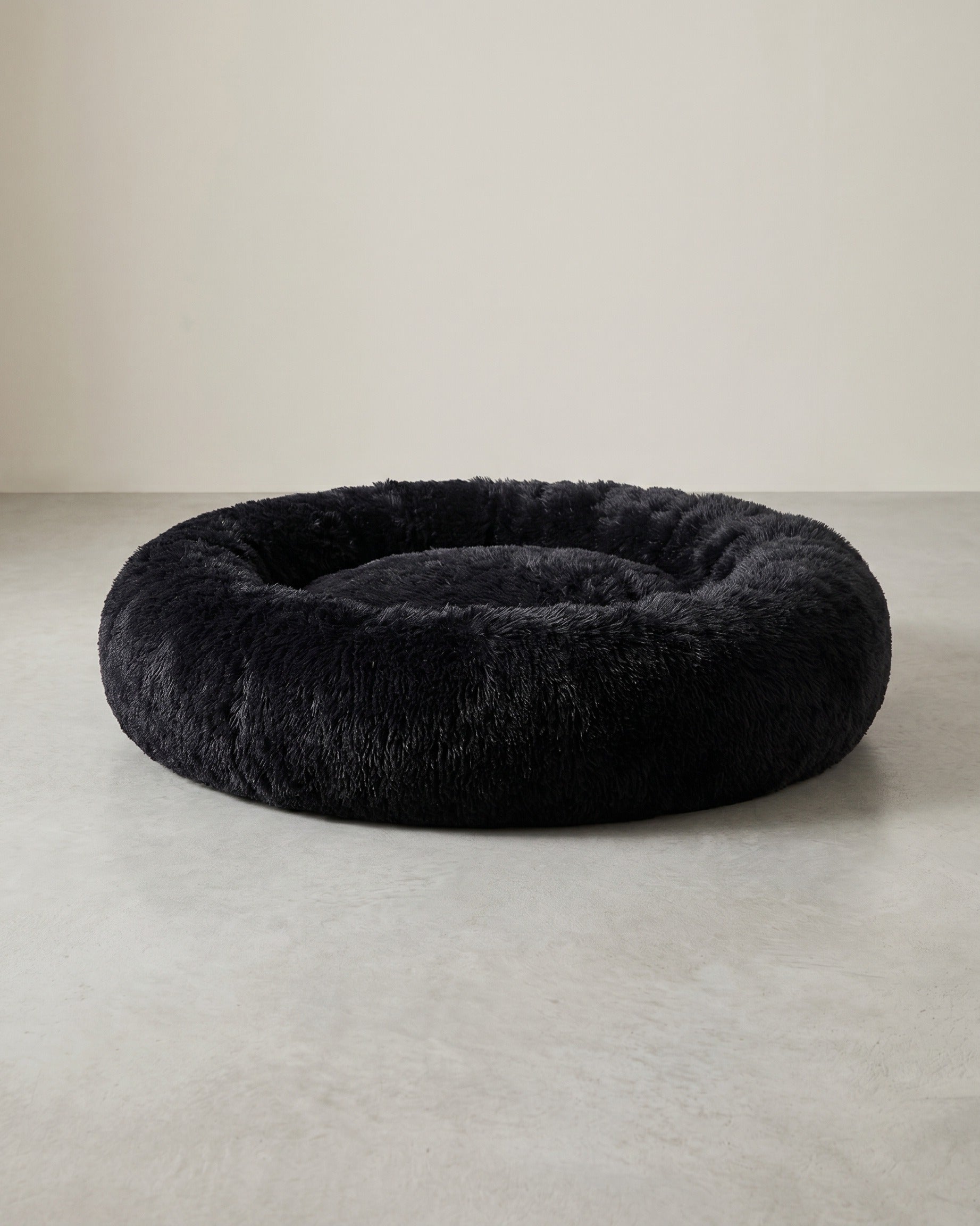 Donutförmiges Hundebett – Extra weich und bequem – Schwarz