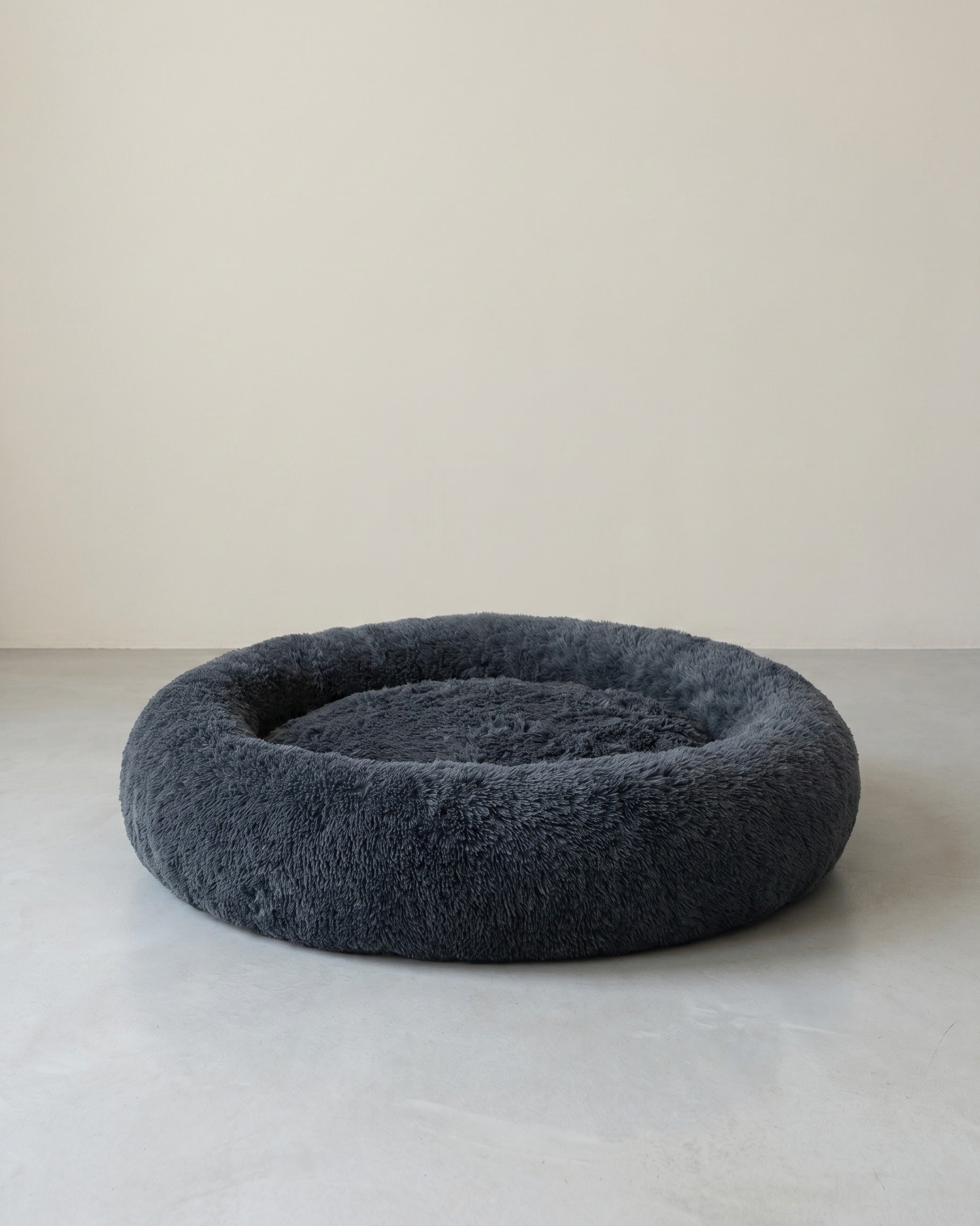 Donutförmiges Hundebett – Extra weich und bequem – Dunkelgrau
