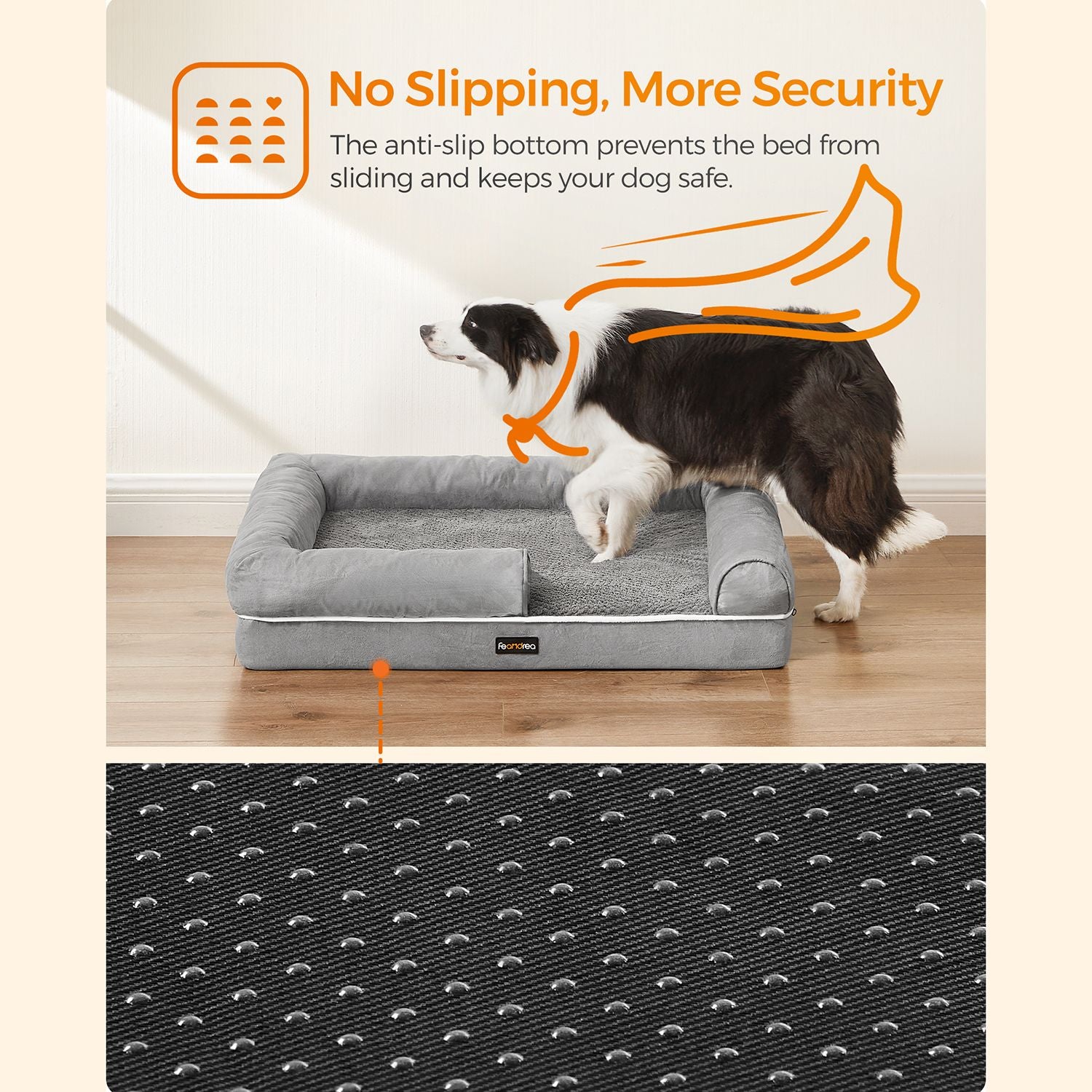Bequemes Hundebett mit erhöhtem Rand - Hundekorb