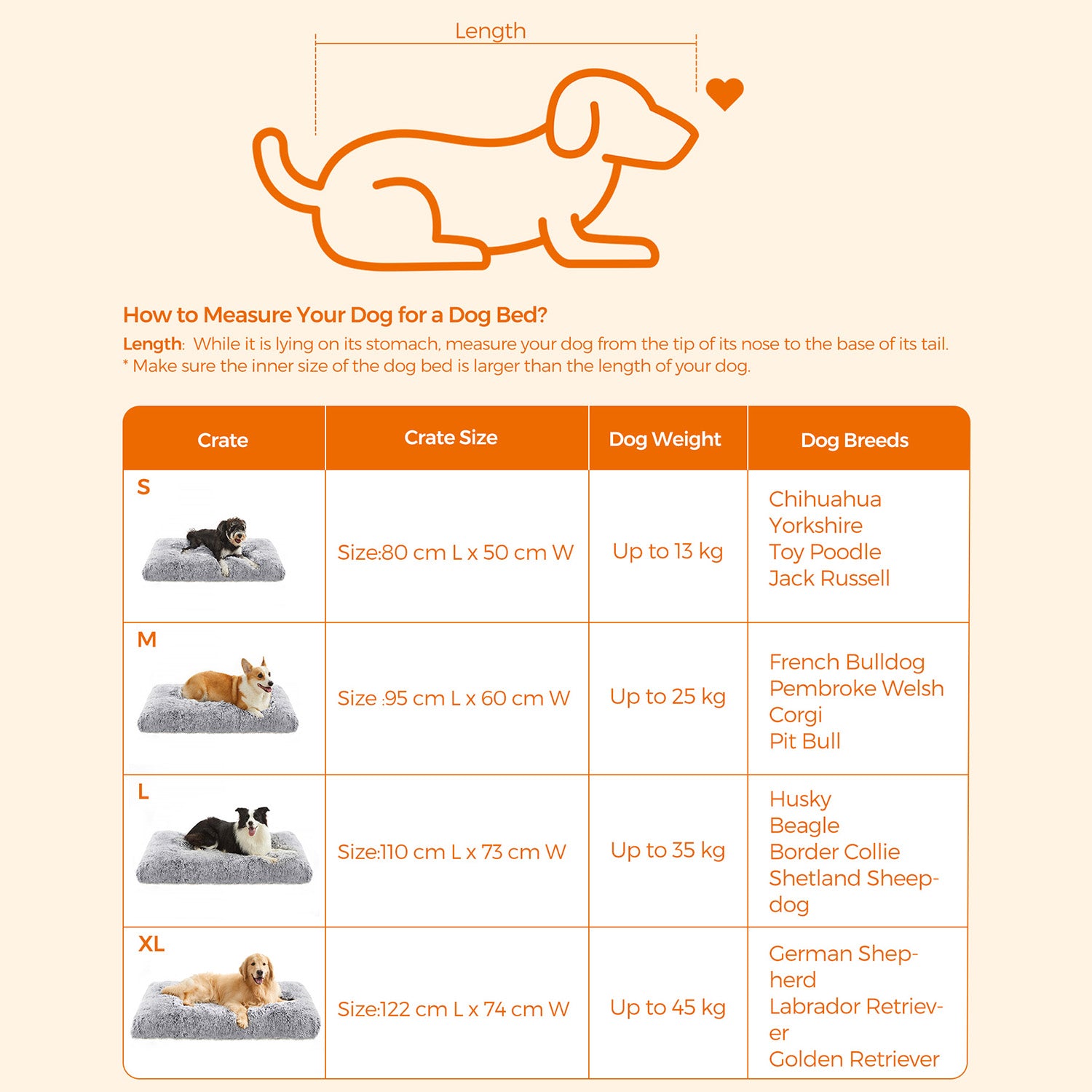 Bequemes und vielseitiges Hundekissen – 10 cm dick