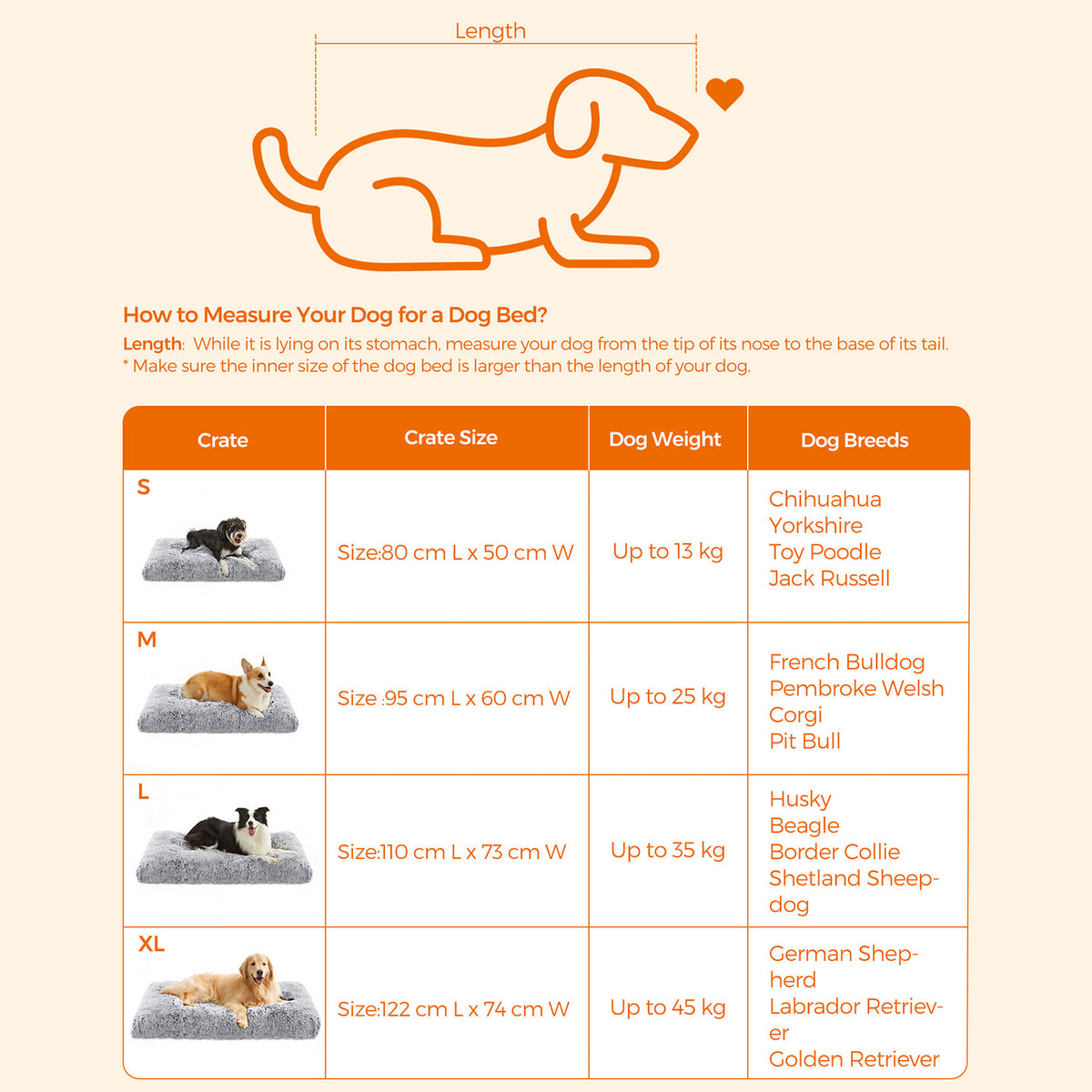 Bequemes und vielseitiges Hundekissen – 10 cm dick