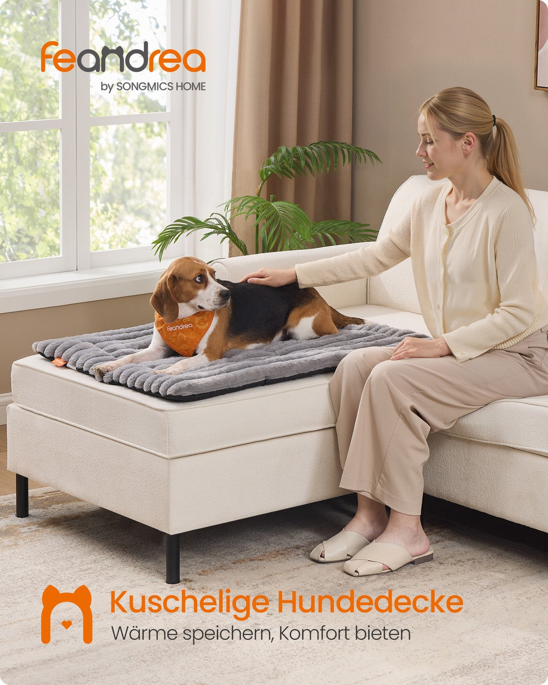 Hundebett – Waschmaschinenfest – Verschiedene Größen – Gerippt – PP-Füllung