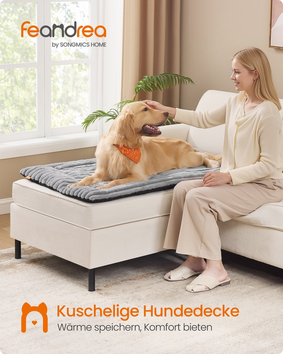 Hundebett – Waschmaschinenfest – Verschiedene Größen – Gerippt – PP-Füllung