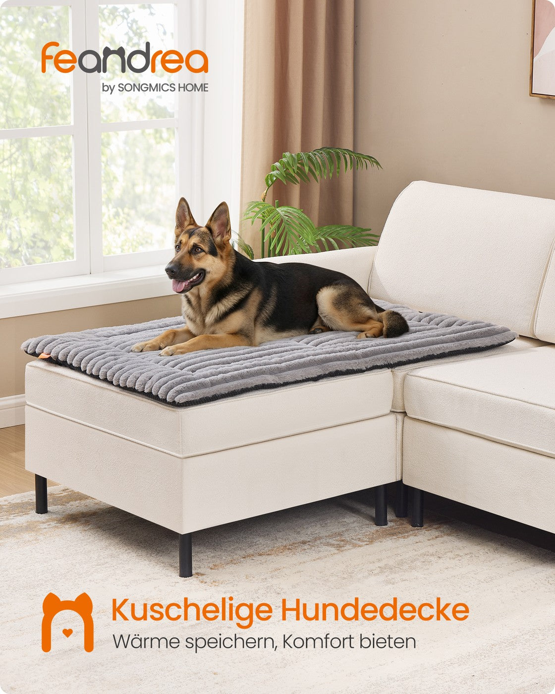 Hundebett – Waschmaschinenfest – Verschiedene Größen – Gerippt – PP-Füllung