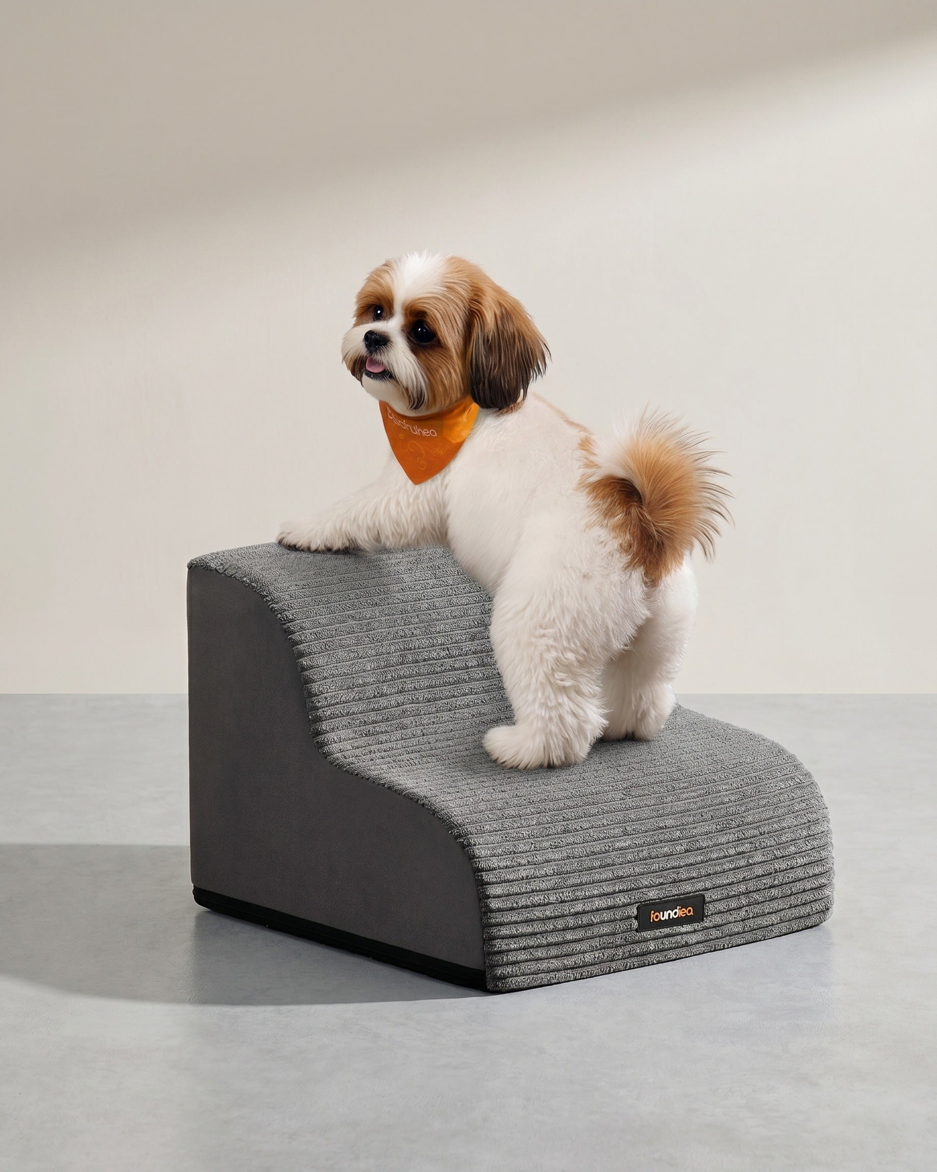 Hundetreppe - 2 Stufen - Rutschfester Bezug - Für Bett Und Sofa