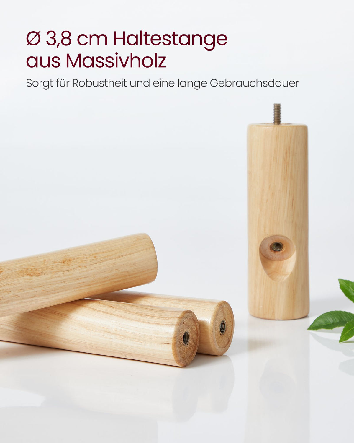 Garderobenständer Massivholz – 8 Haken – in mehreren Farben – stabil und elegant