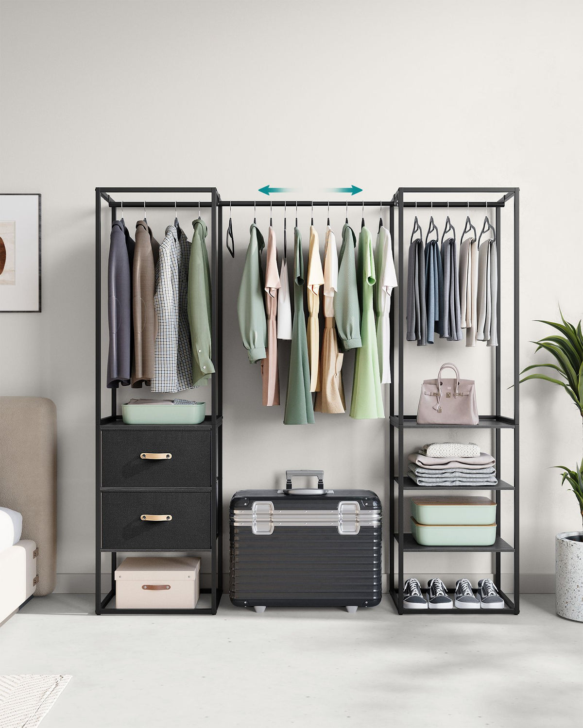 Offener Kleiderschrank mit verstellbarem Design – praktisch und robust