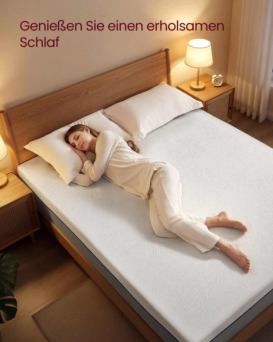 7-Zonen-Matratze – Gel-Memory-Schaum – Druckentlastend – Abnehmbarer Bezug – Komfortschaum