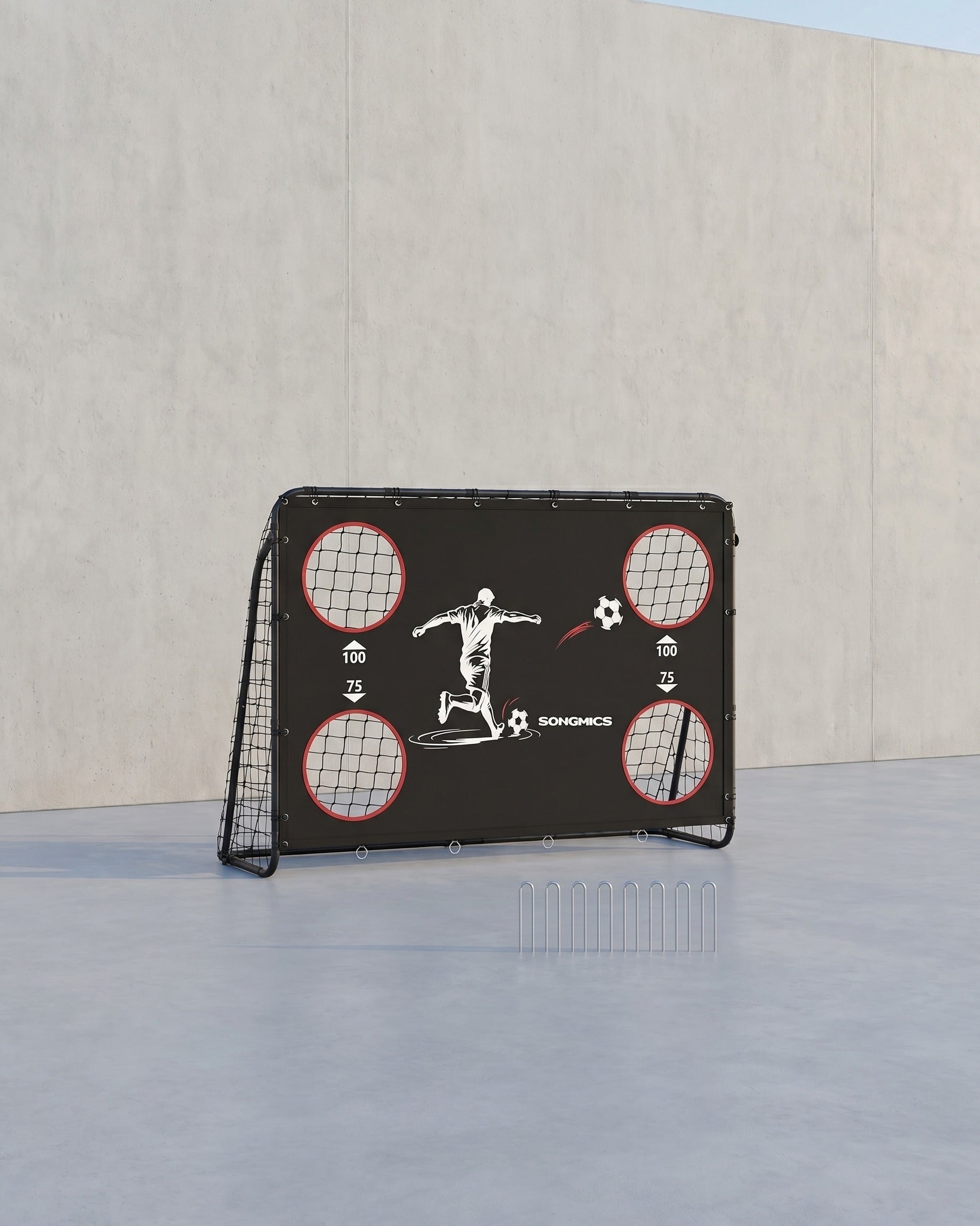 Fußballtor Mit Torwand - Outdoor Mit PE-Netz - Trainingstor Für Garten Und Feld