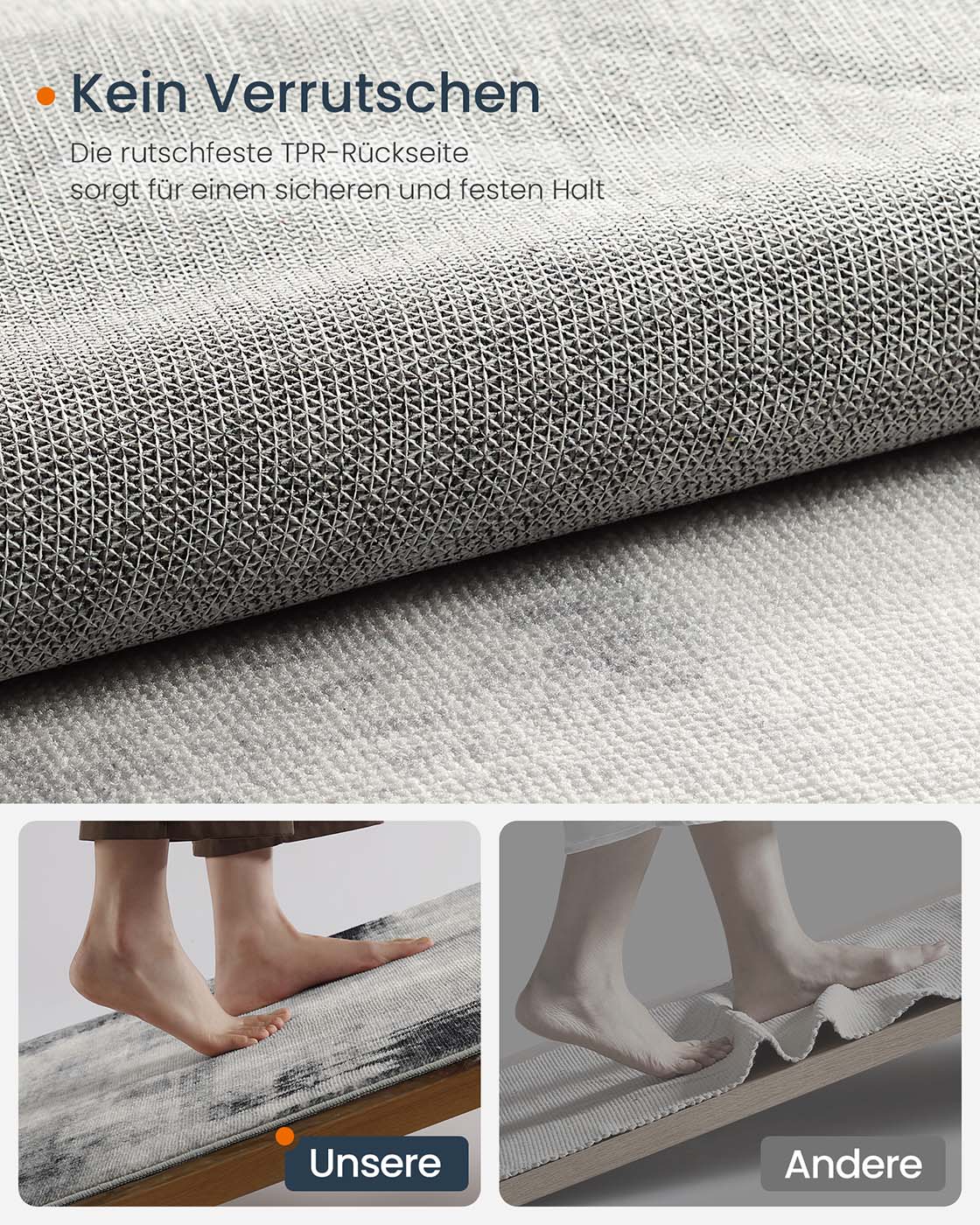 Teppich 92 x 153 cm - Teppichboden - Waschbar