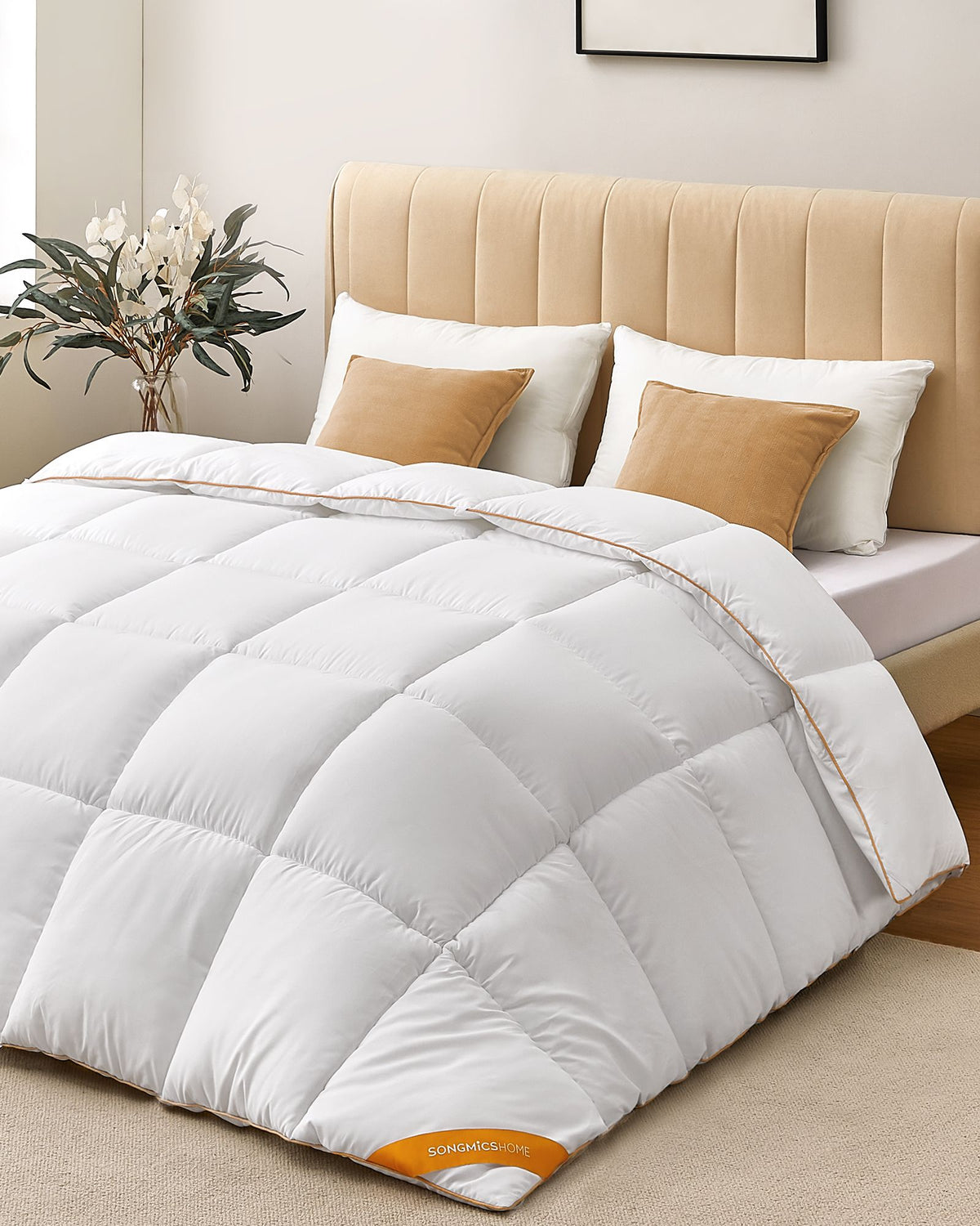 Bettdecke – Gesteppt – Mikrofaser – Rautenförmige Steppung – 200 x 135 cm