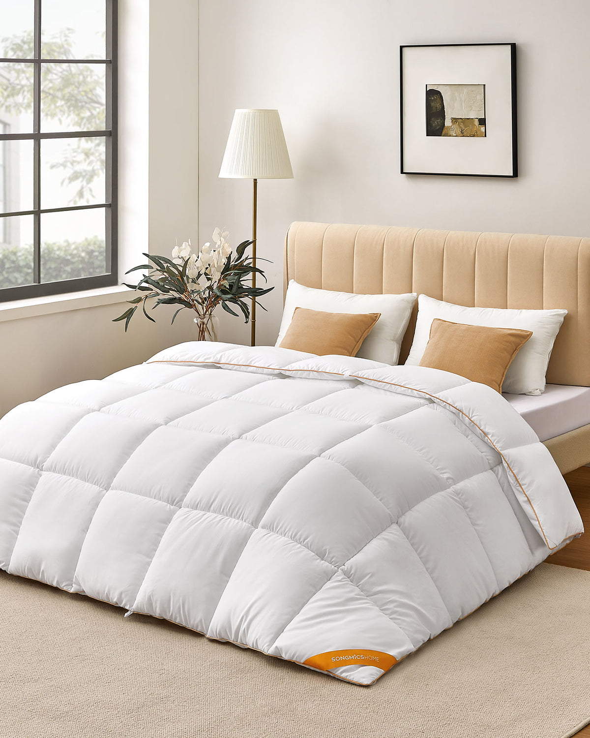 Bettdecke – Gesteppt – Mikrofaser – Rautenförmige Steppung – 200 x 135 cm