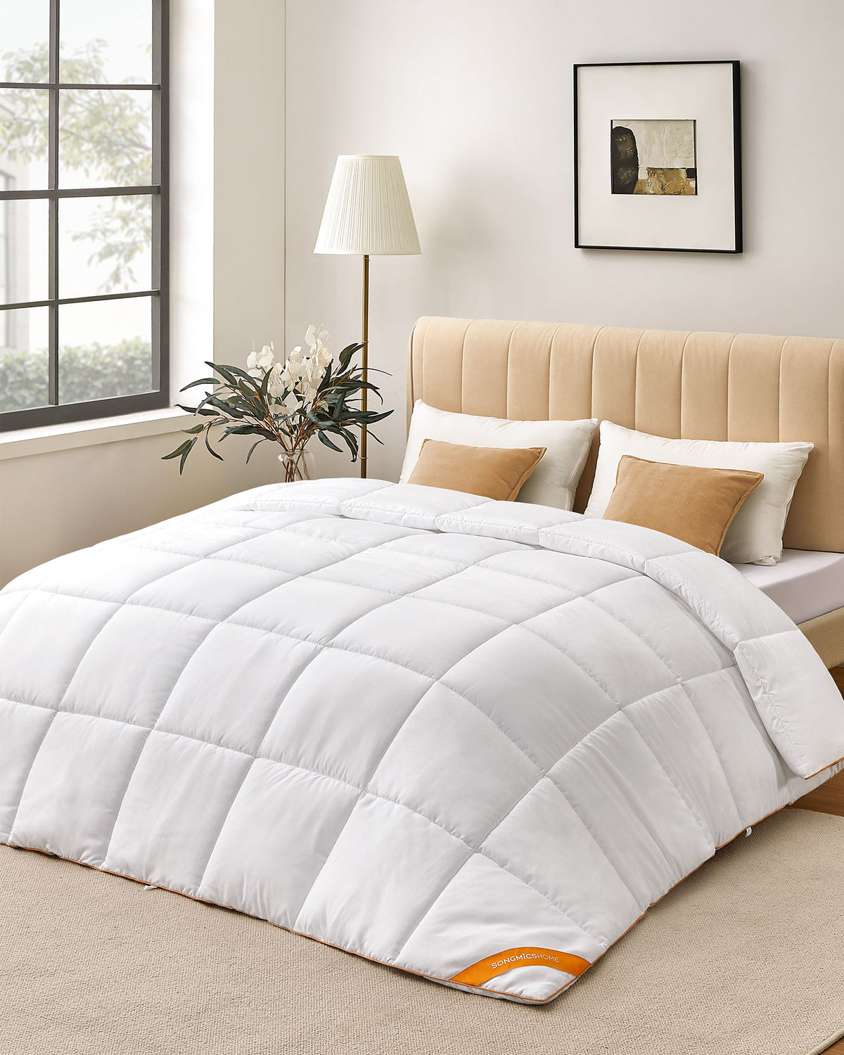 Bettdecke – Gesteppt – Mikrofaser – Rautenförmige Steppung – 200 x 135 cm