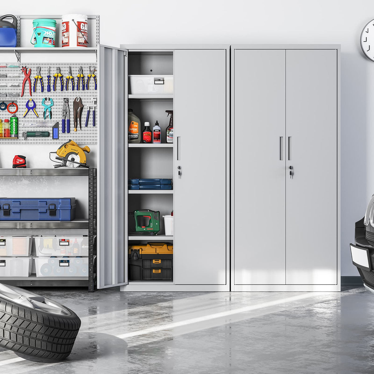 Aktenschrank 180 cm - Stahlschrank - Büroschrank