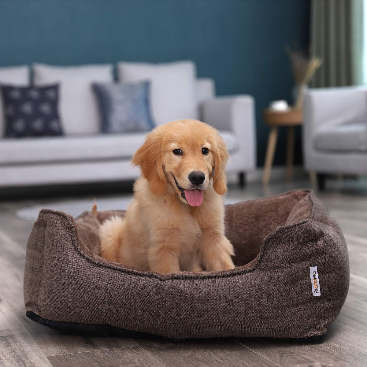 Komfortables Hundebett - Hundekorb rutschfest - Abnehmbarer Bezug
