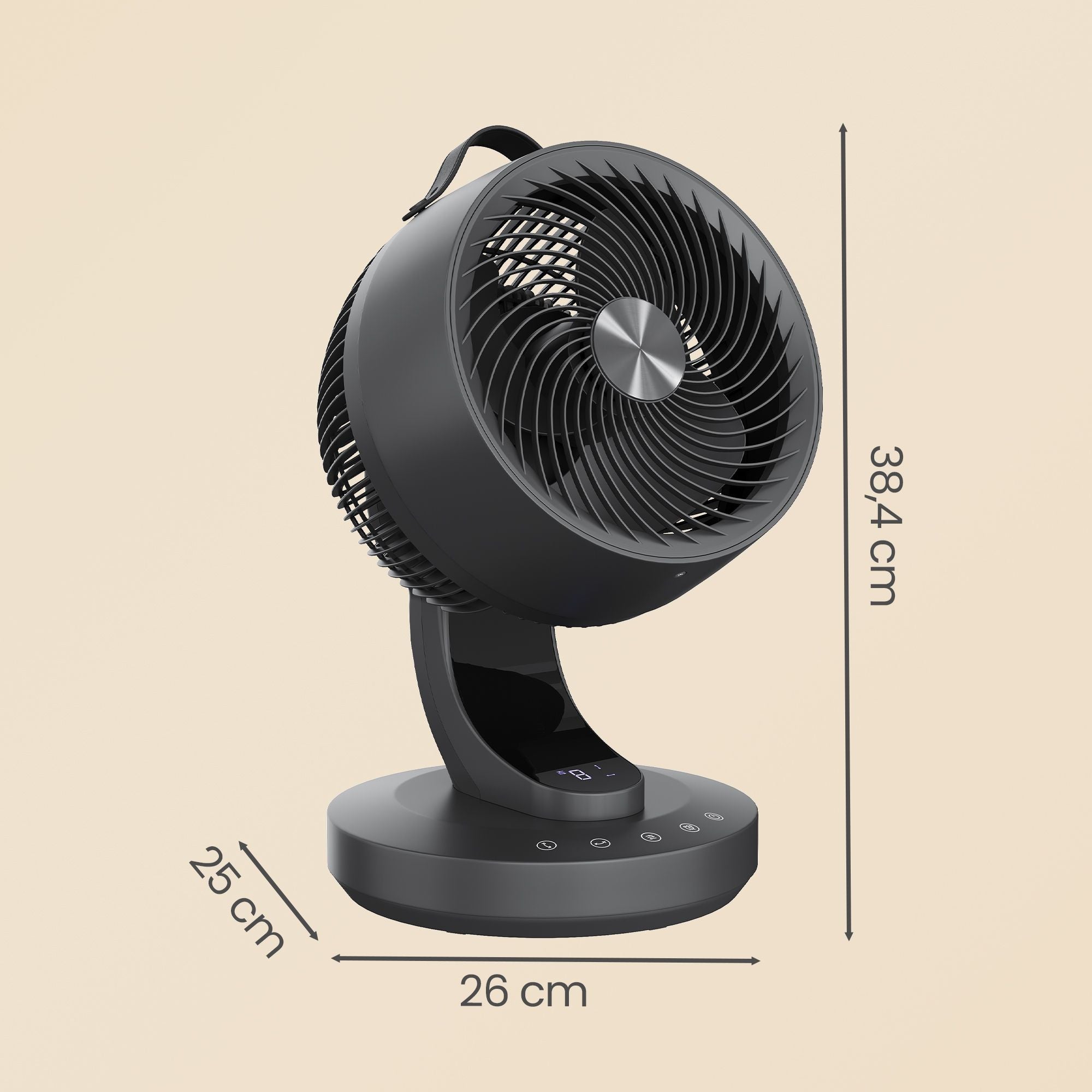 Ventilator Mit Fernbedienung - Steh- Und Tischventilator In 2 Größen - Leise Mit 15 Geschwindigkeitsstufen Und LED-Display