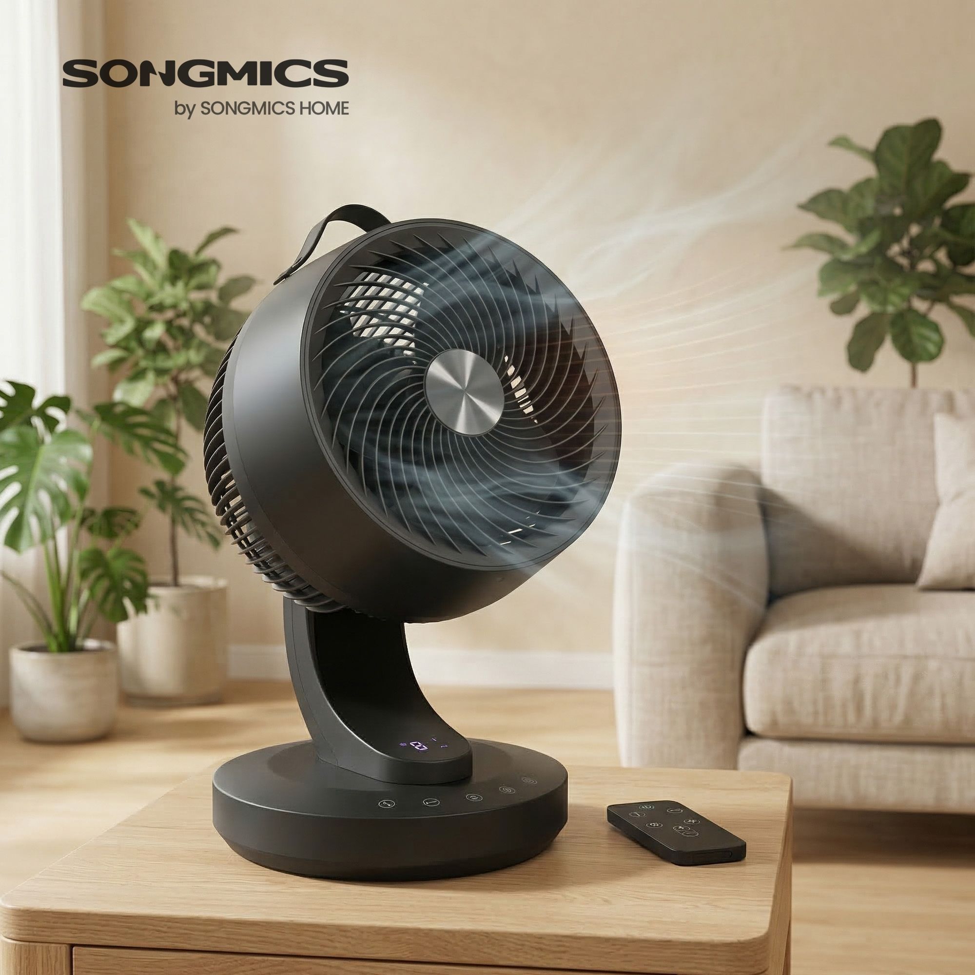 Ventilator Mit Fernbedienung - Steh- Und Tischventilator In 2 Größen - Leise Mit 15 Geschwindigkeitsstufen Und LED-Display