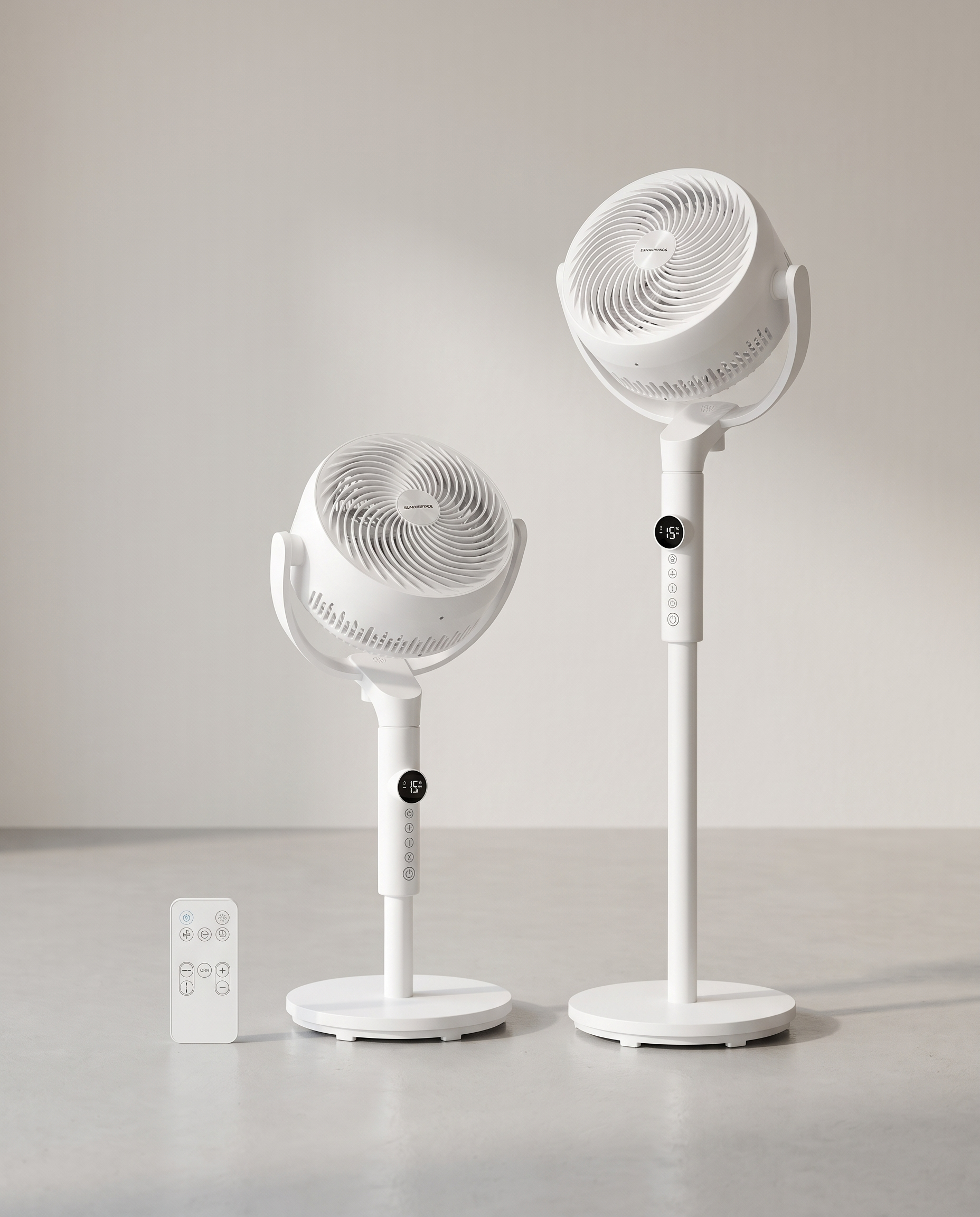 Standventilator – Leise (20 dB) – Mit Fernbedienung – 15 Geschwindigkeitsstufen – Timer – Weiß