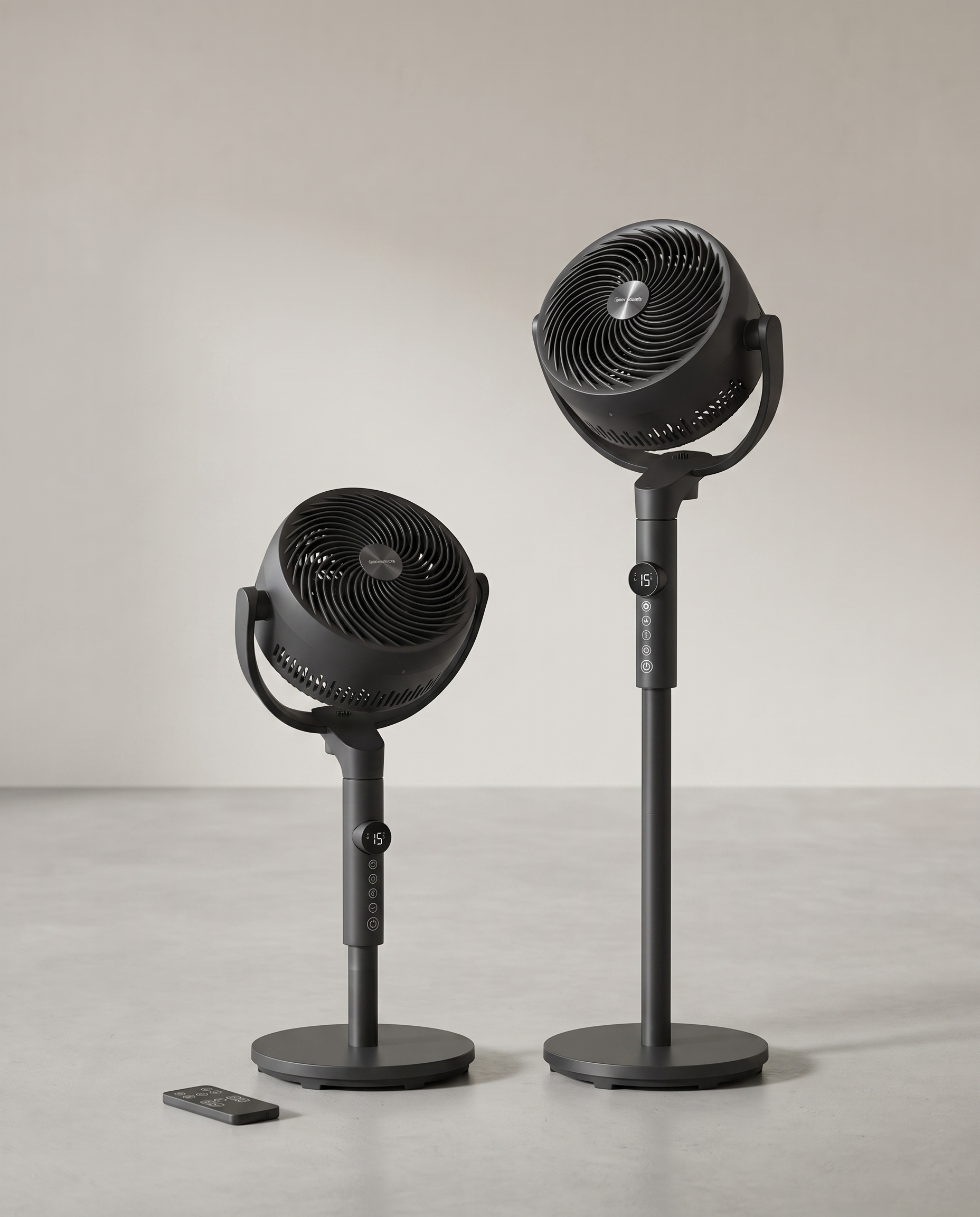 Standventilator – Leise (20 dB) – Mit Fernbedienung – 15 Geschwindigkeitsstufen – Timer – Schwarz