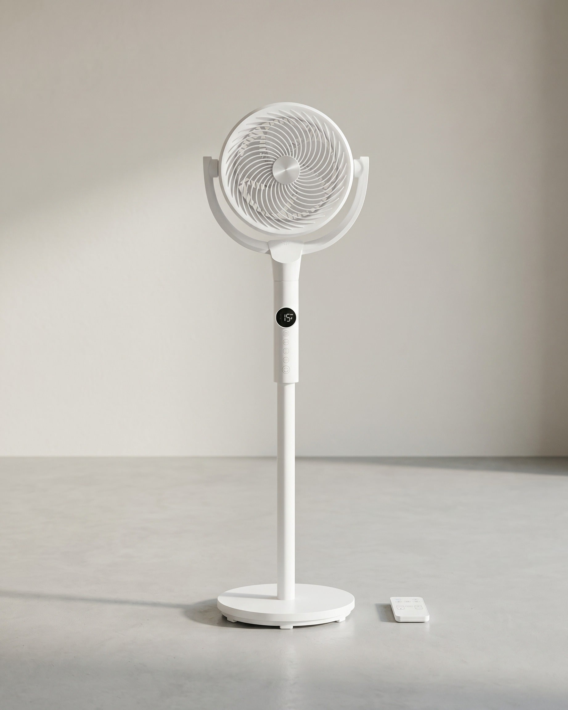 Ventilator Mit Fernbedienung - Steh- Und Tischventilator In 2 Größen - Leise Mit 15 Geschwindigkeitsstufen Und LED-Display