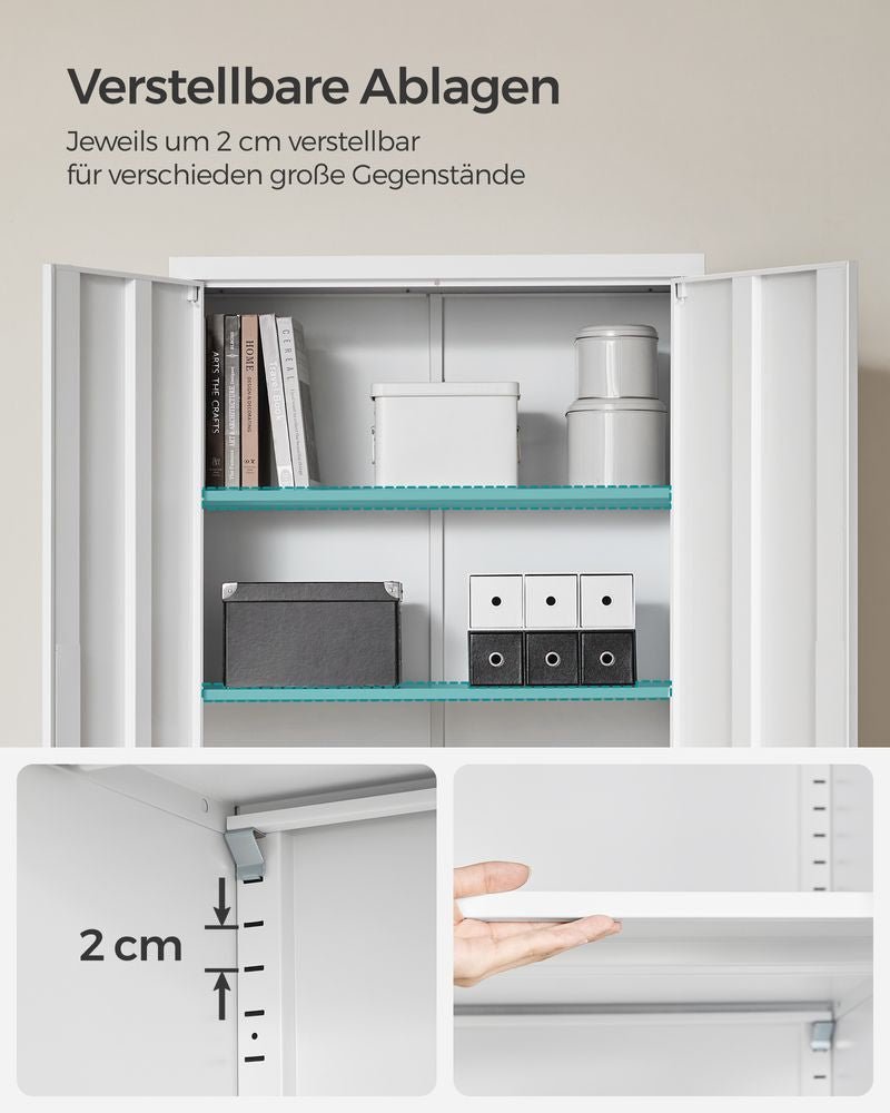 Archiefkast 180 cm - Stalen Opbergkast - Kantoorkast - De Vries Meubels