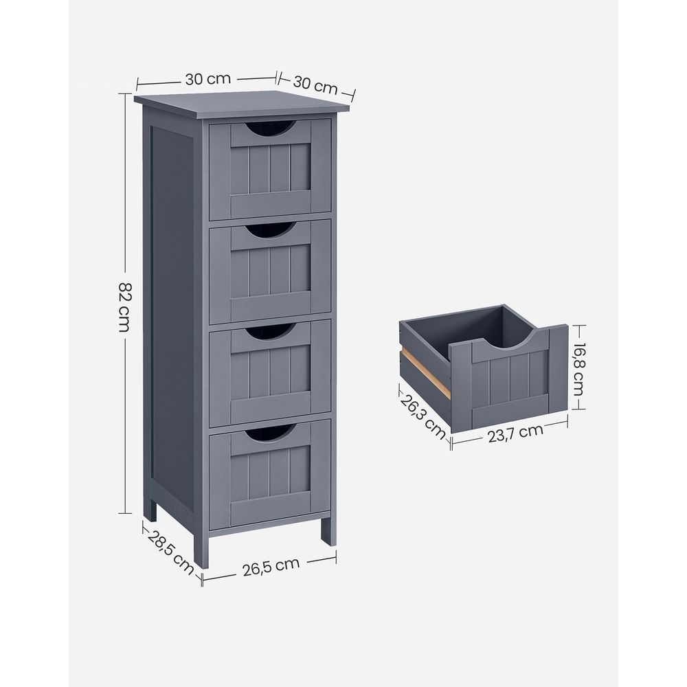 Badezimmerschrank mit 3 oder 4 Schubladen – Kompakt und funktional